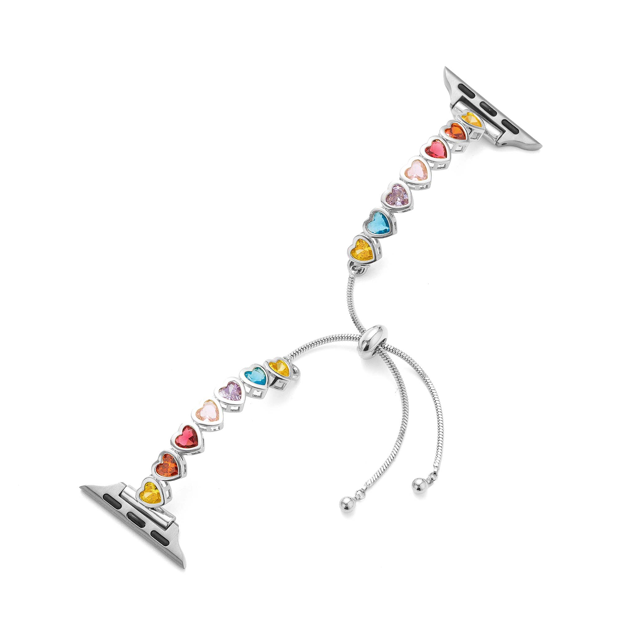 Rainbow Love 14k Gold / Platinum Plated Watch Band for Fitbit