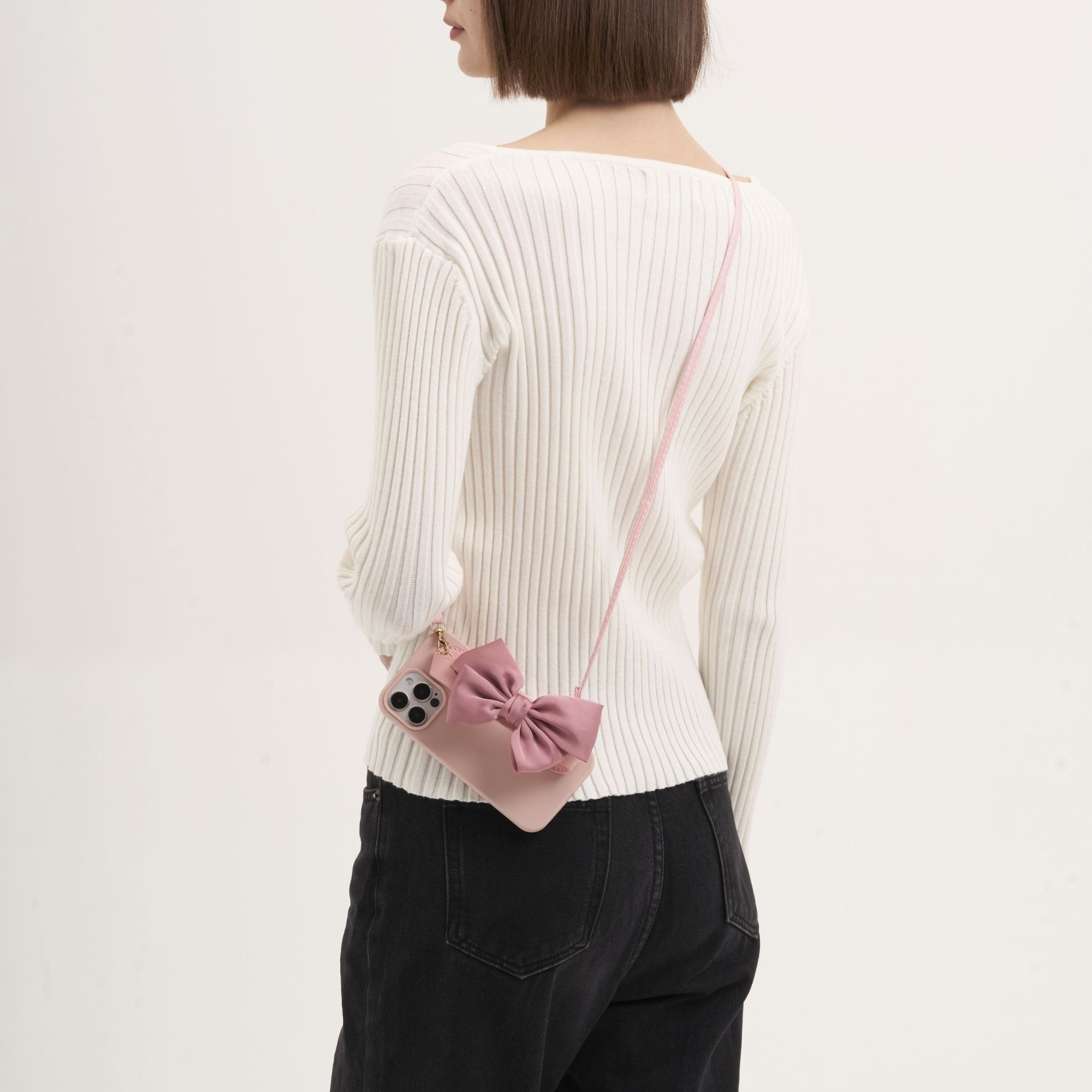 WHIMVOY Bowknot Wristlet Phone Case