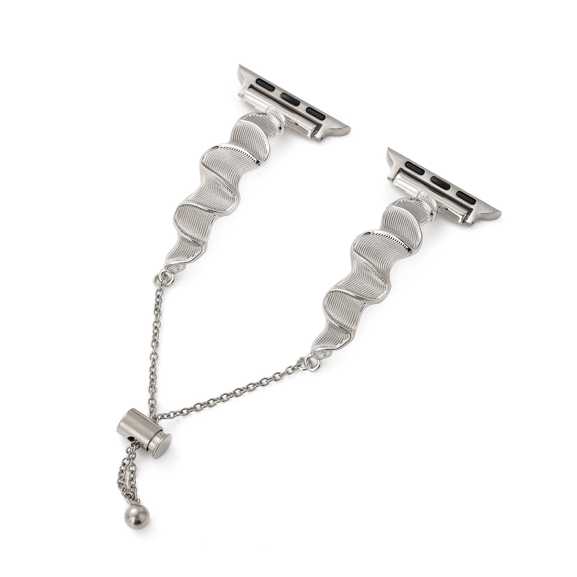 Sleek Wavy Metal Watch Band for Apple Watch