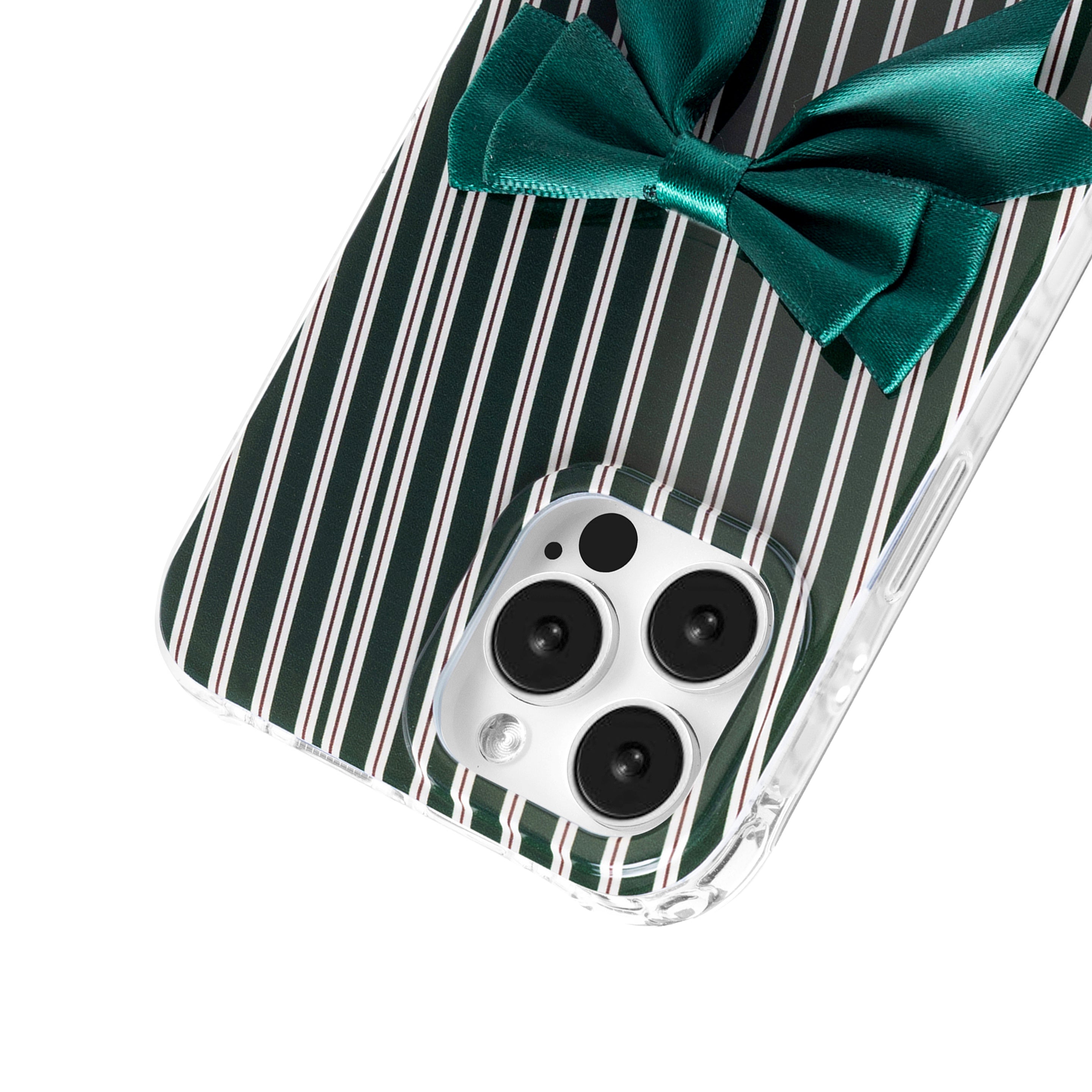 Stripe Printed Bowknot Phone Case