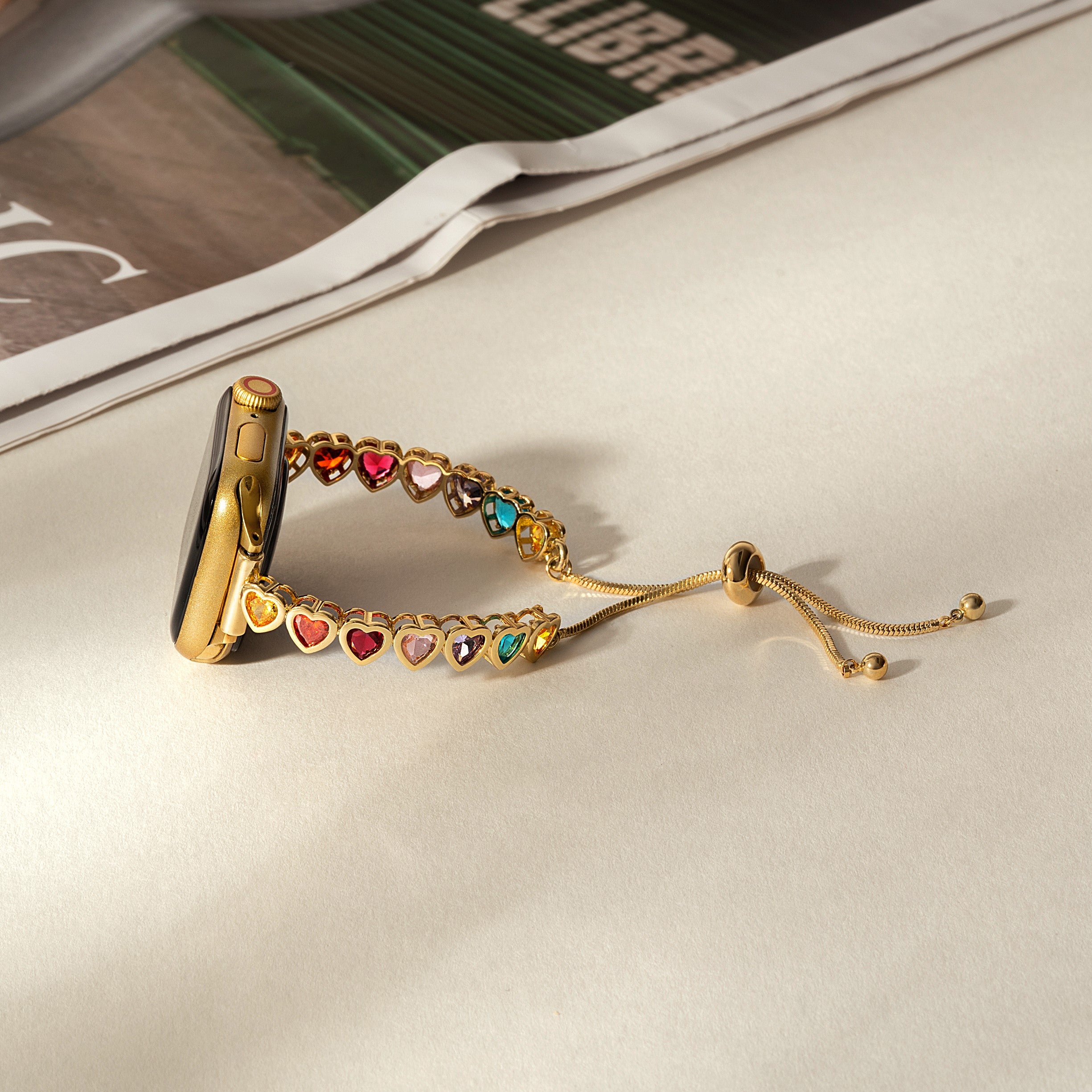 Rainbow Love 14ct Gold / Platinum Plated Watch Band for Galaxy