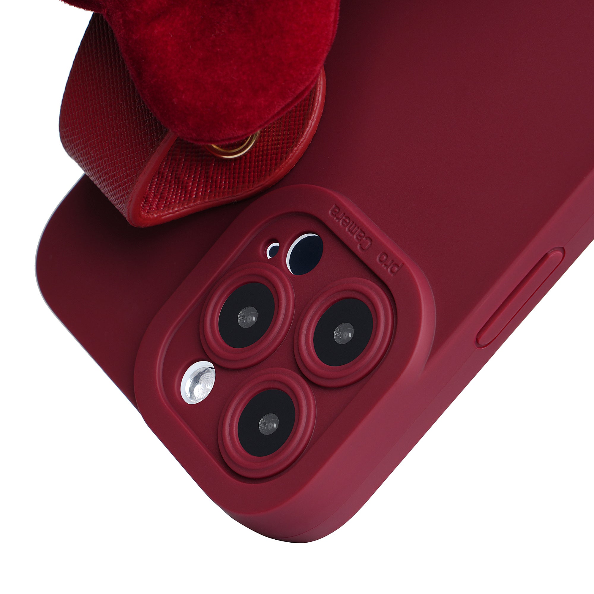 Tweed Bowknot Wristlet Phone Case