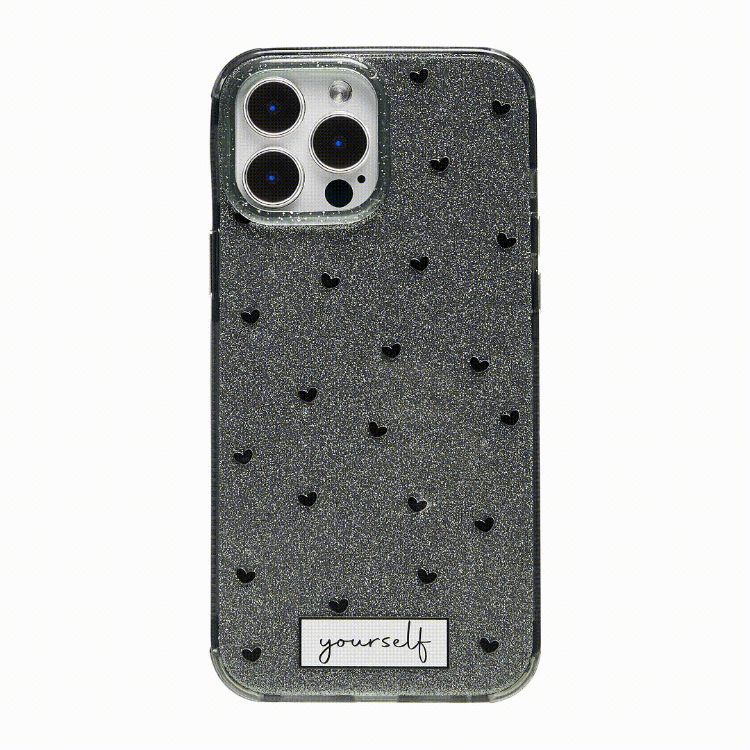 Love Glittered Phone Case