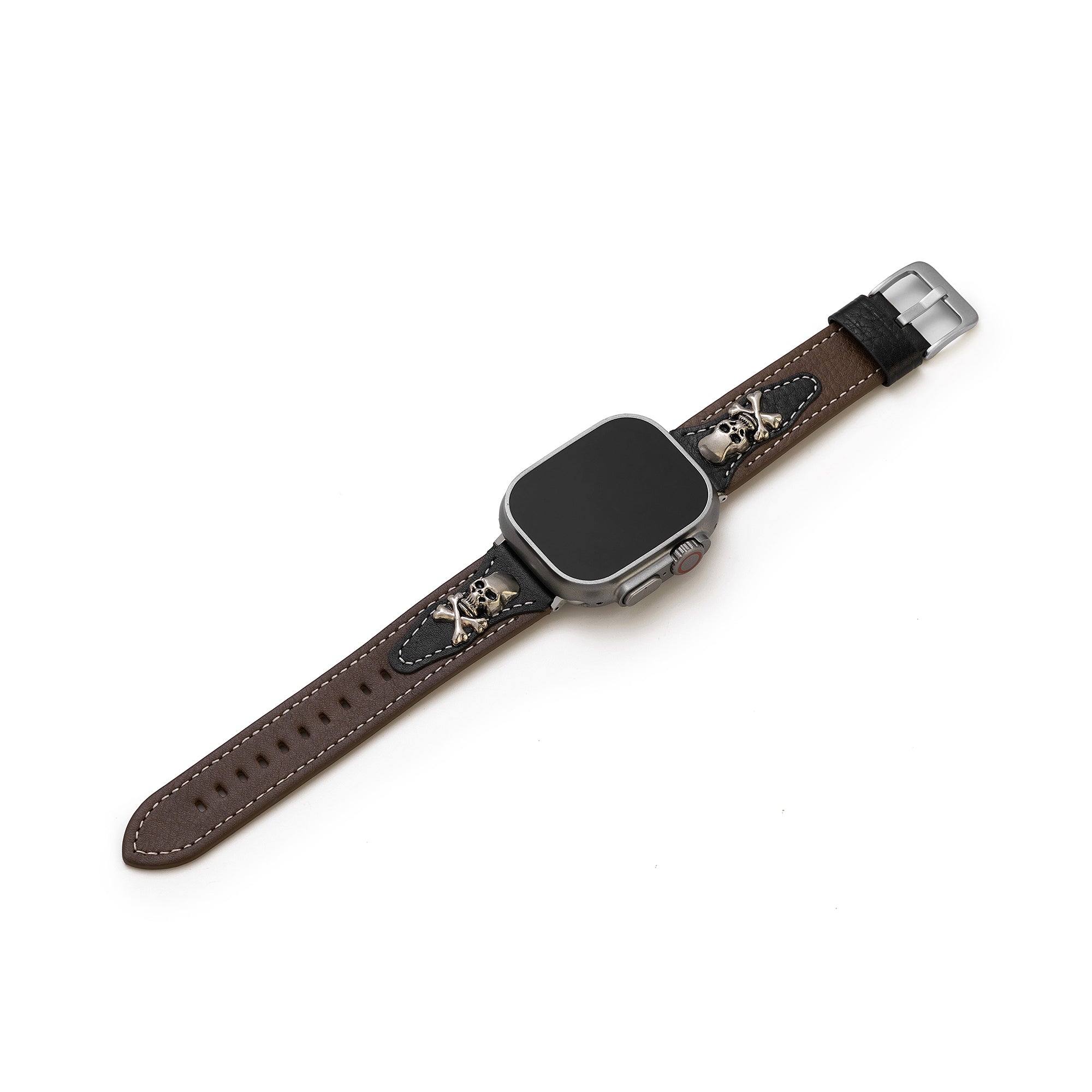 メンズ スカル メタルウォッチバンド Apple Watch用