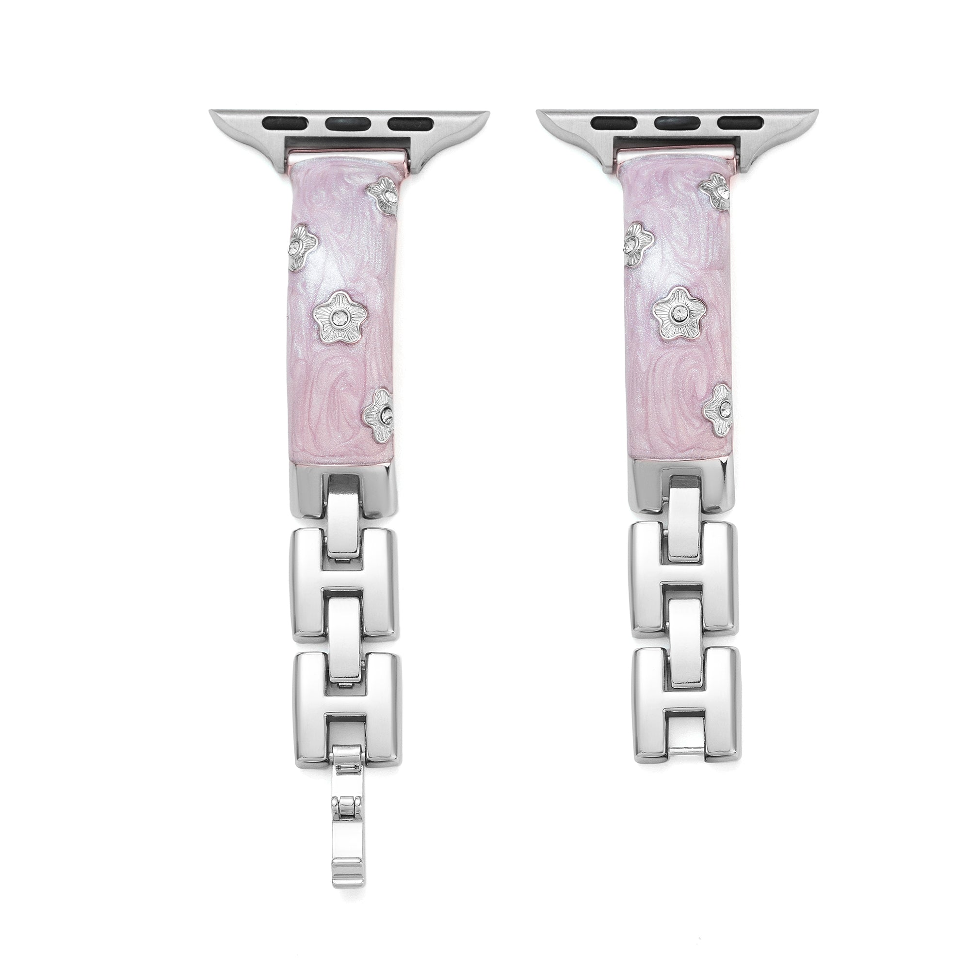 Women's Floral Metal Watch Band for Apple Watch