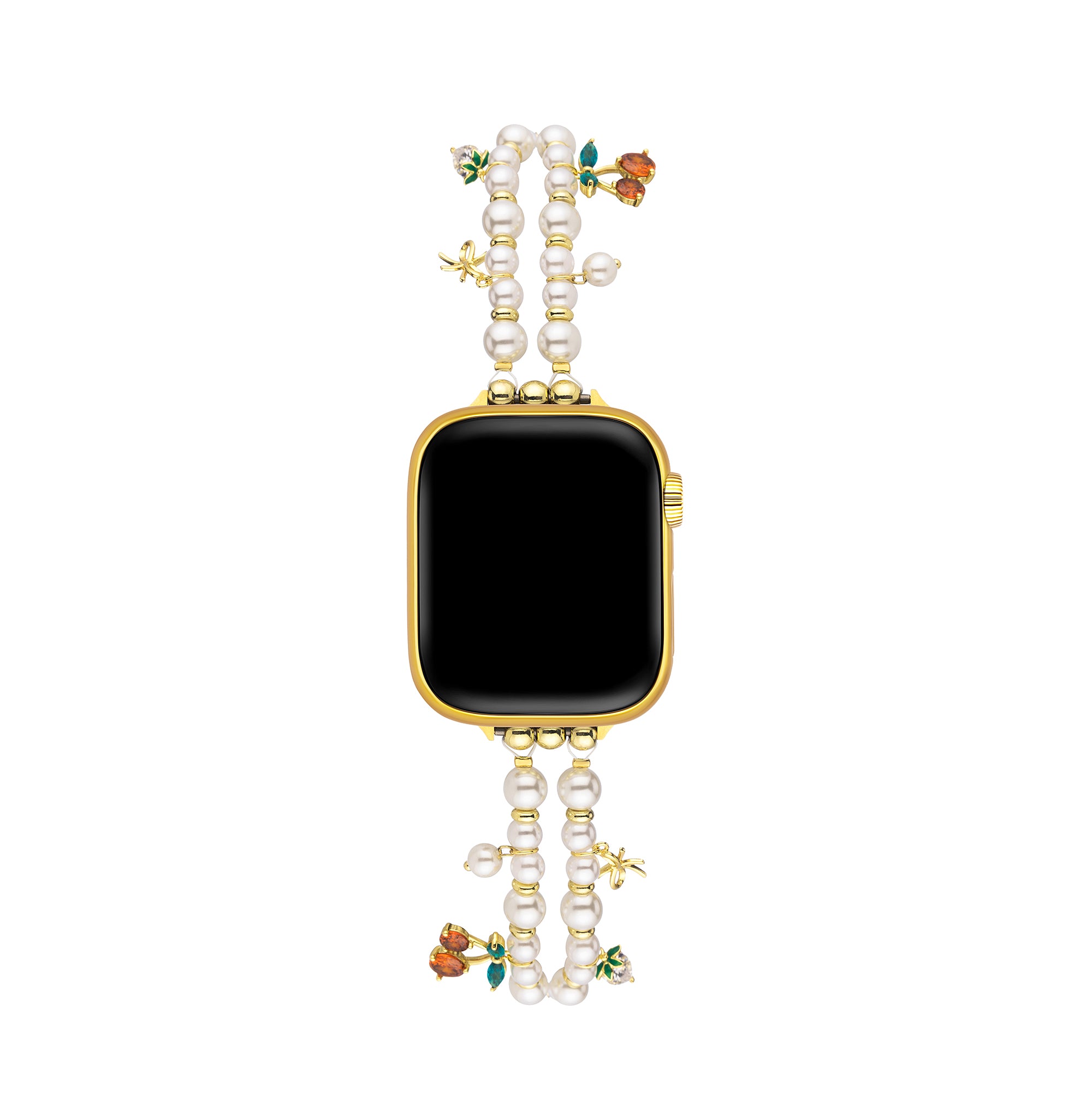 14ct Gold Plated Pearl Charm Watch Band