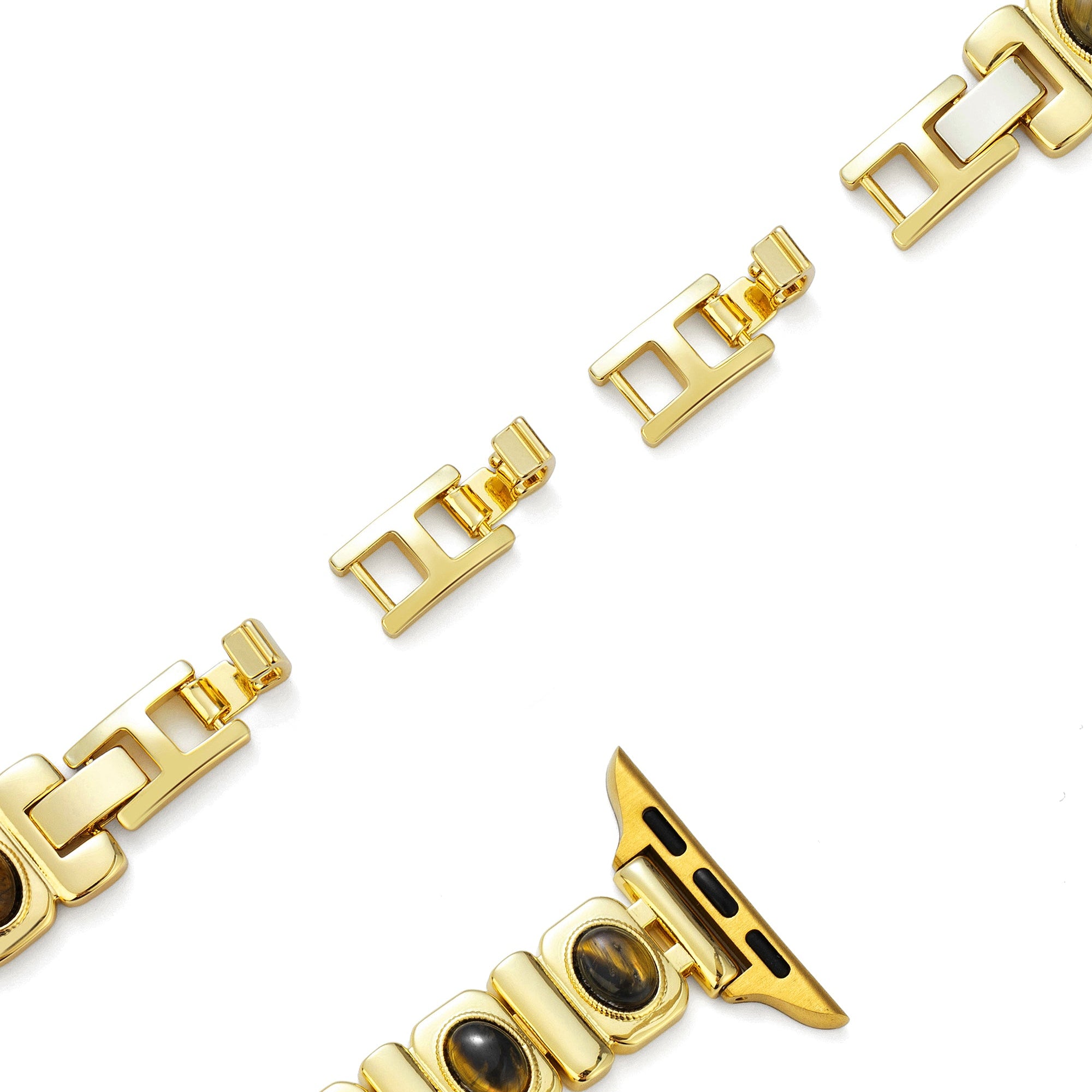 Tiger-Eye Stone Copper Watch Band for Garmin