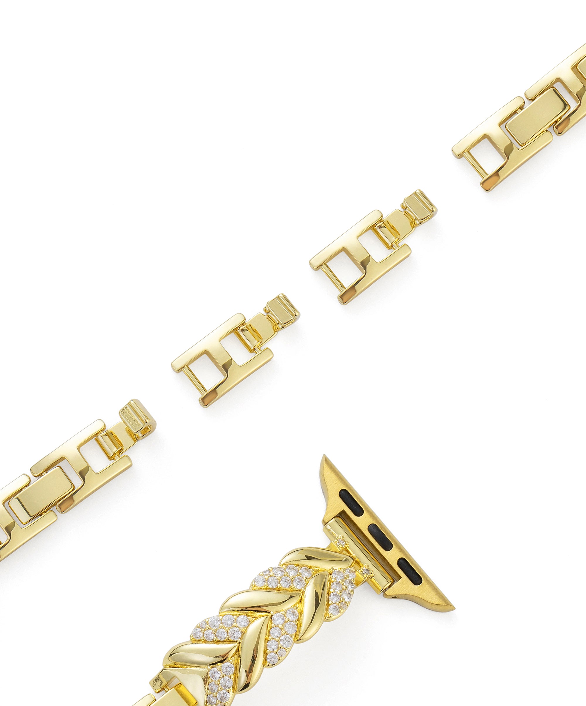 Zircon Braided Copper Watch Band for Fitbit