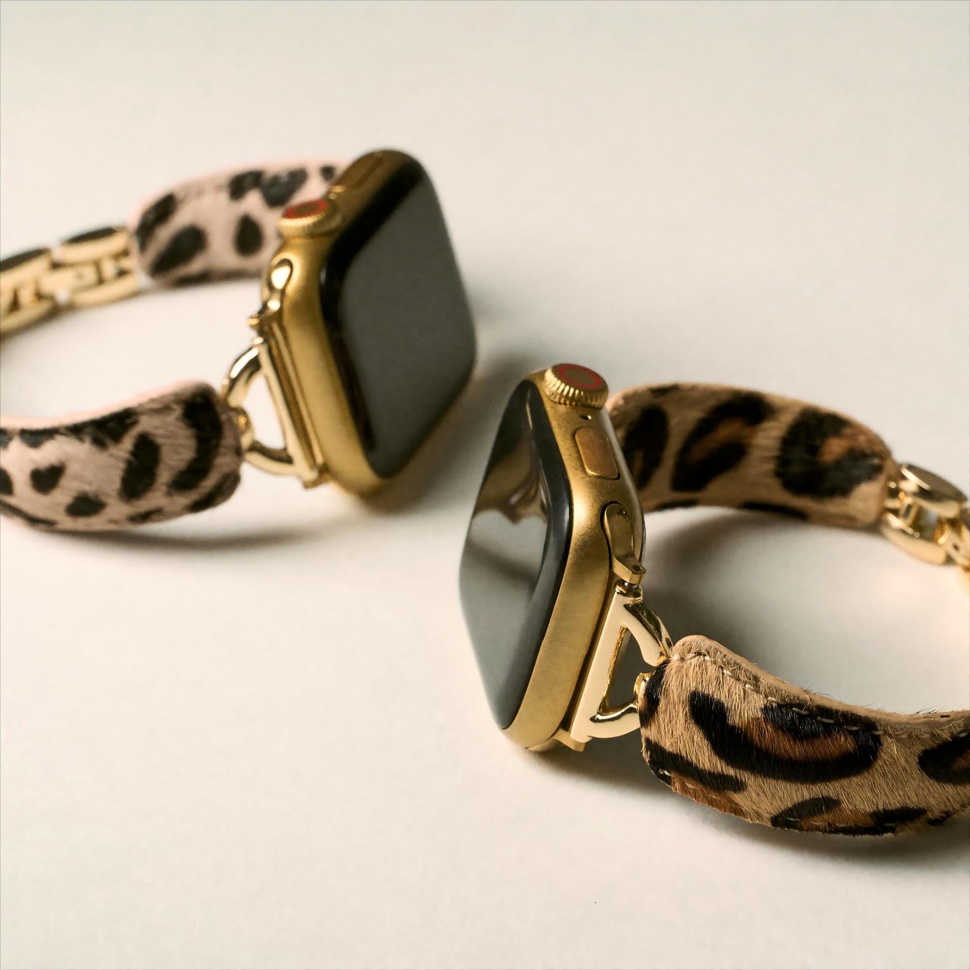 Leopard Print Fur Watch Band