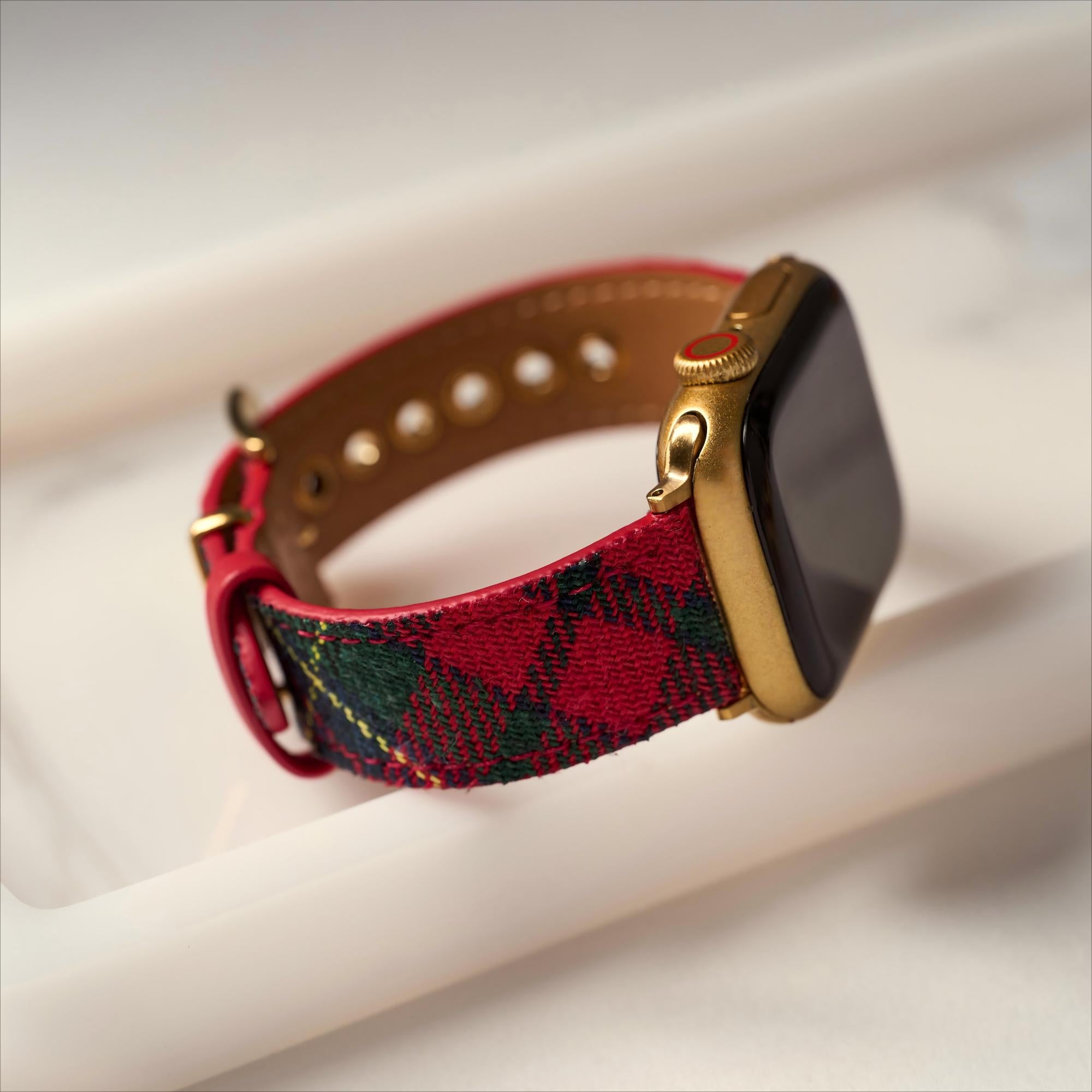 Festive Tartan Watch Band for Google