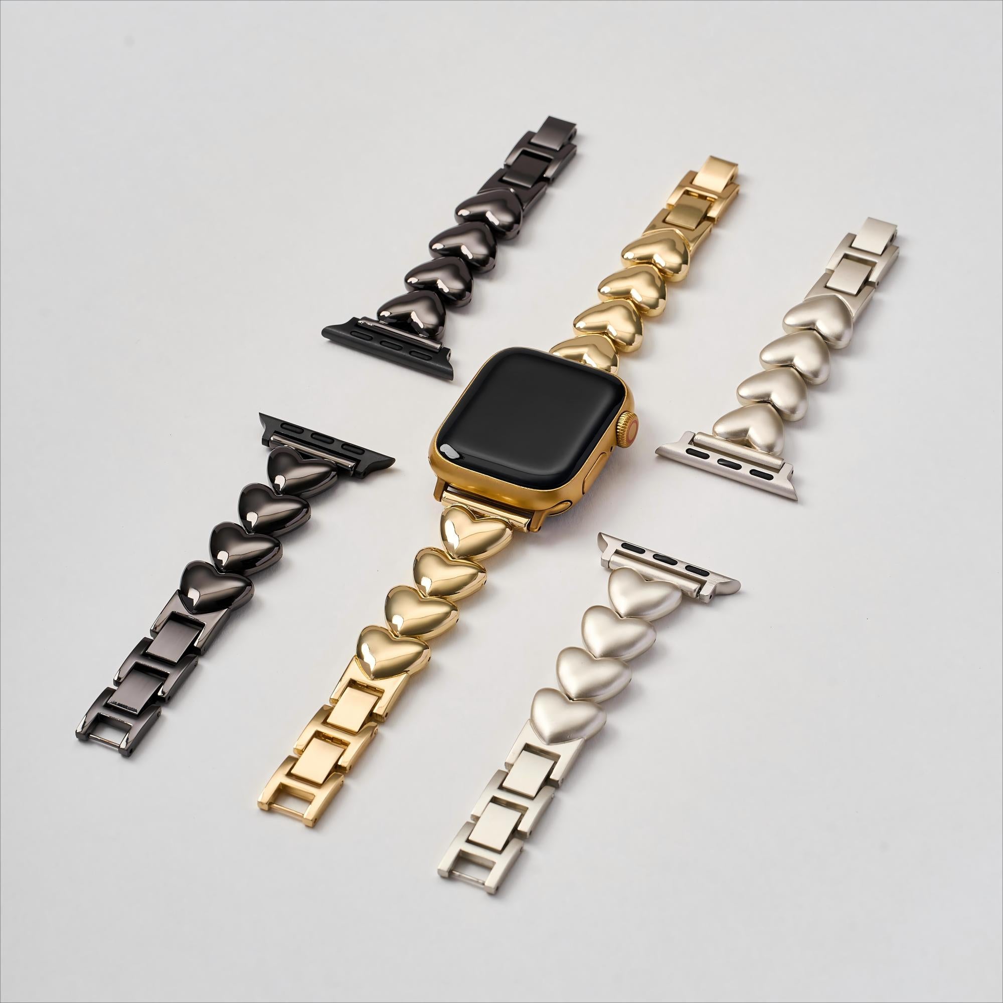 سوار ساعة Apple Watch المعدني المصقول Love