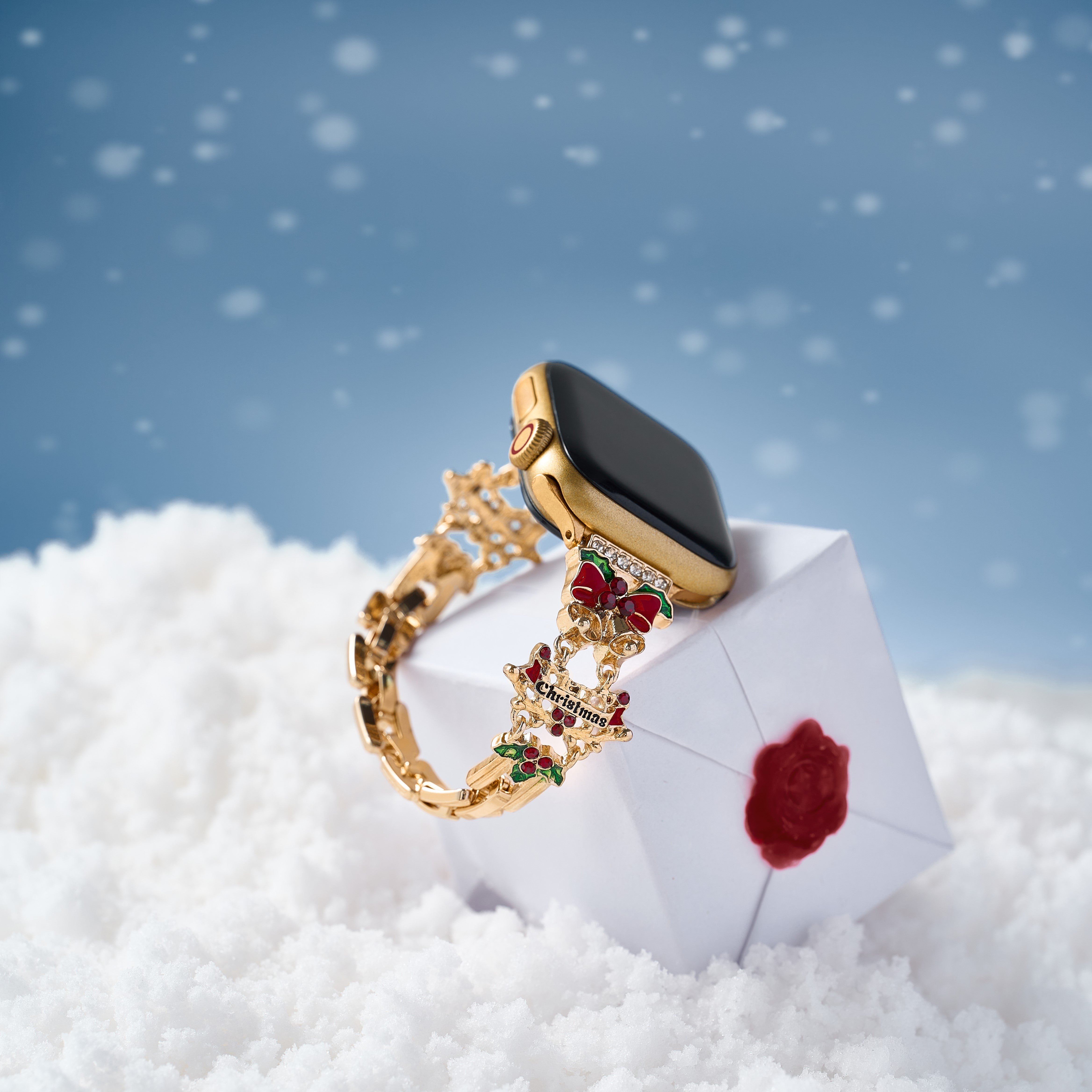 Christmas Charm Metal Watch Band for Fitbit