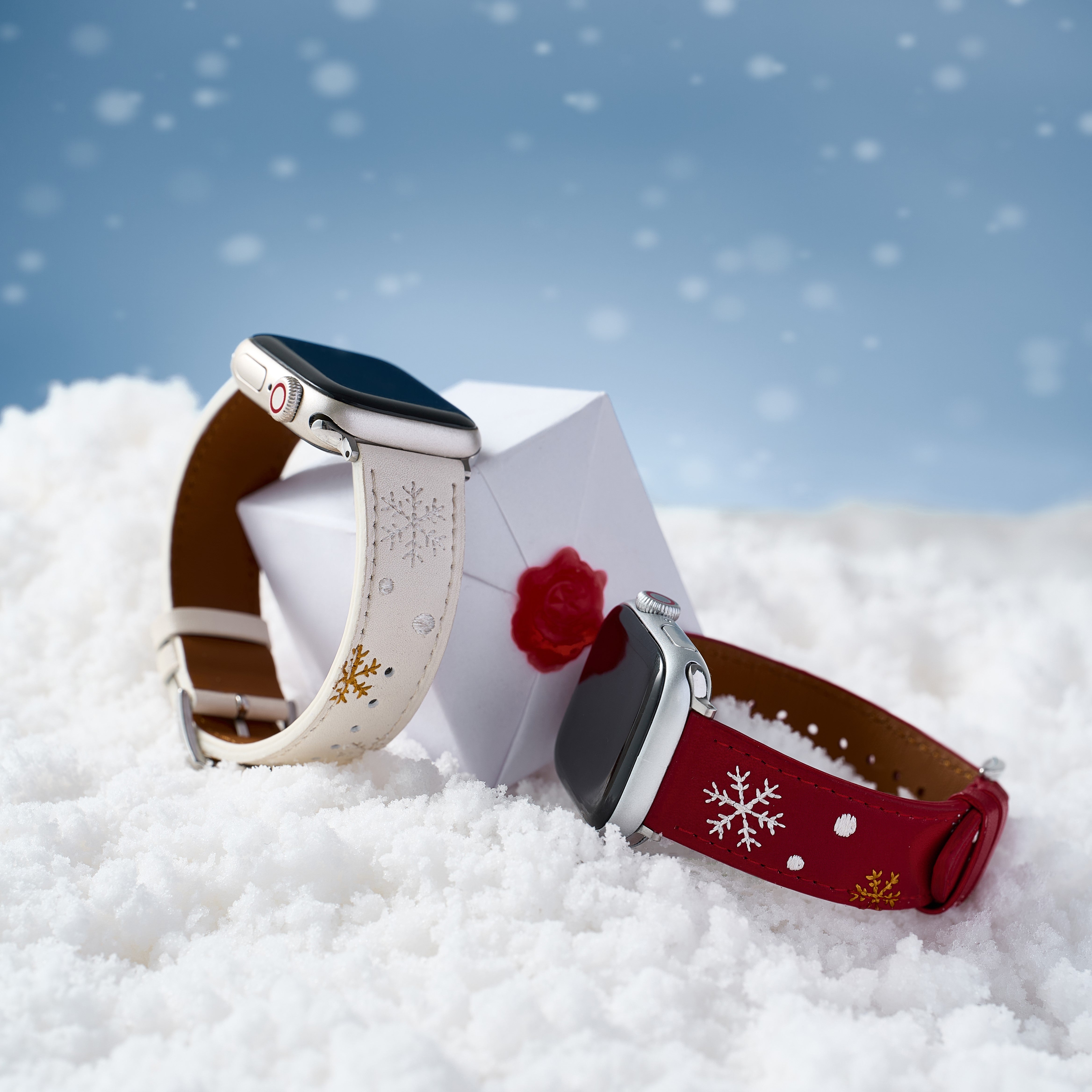 Christmas Snowflake Embroidered Watch Band for Fitbit