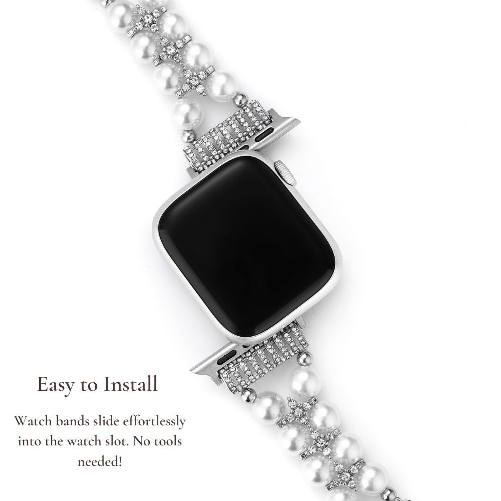 Pearl adorned Rhinestone Apple Watch Band