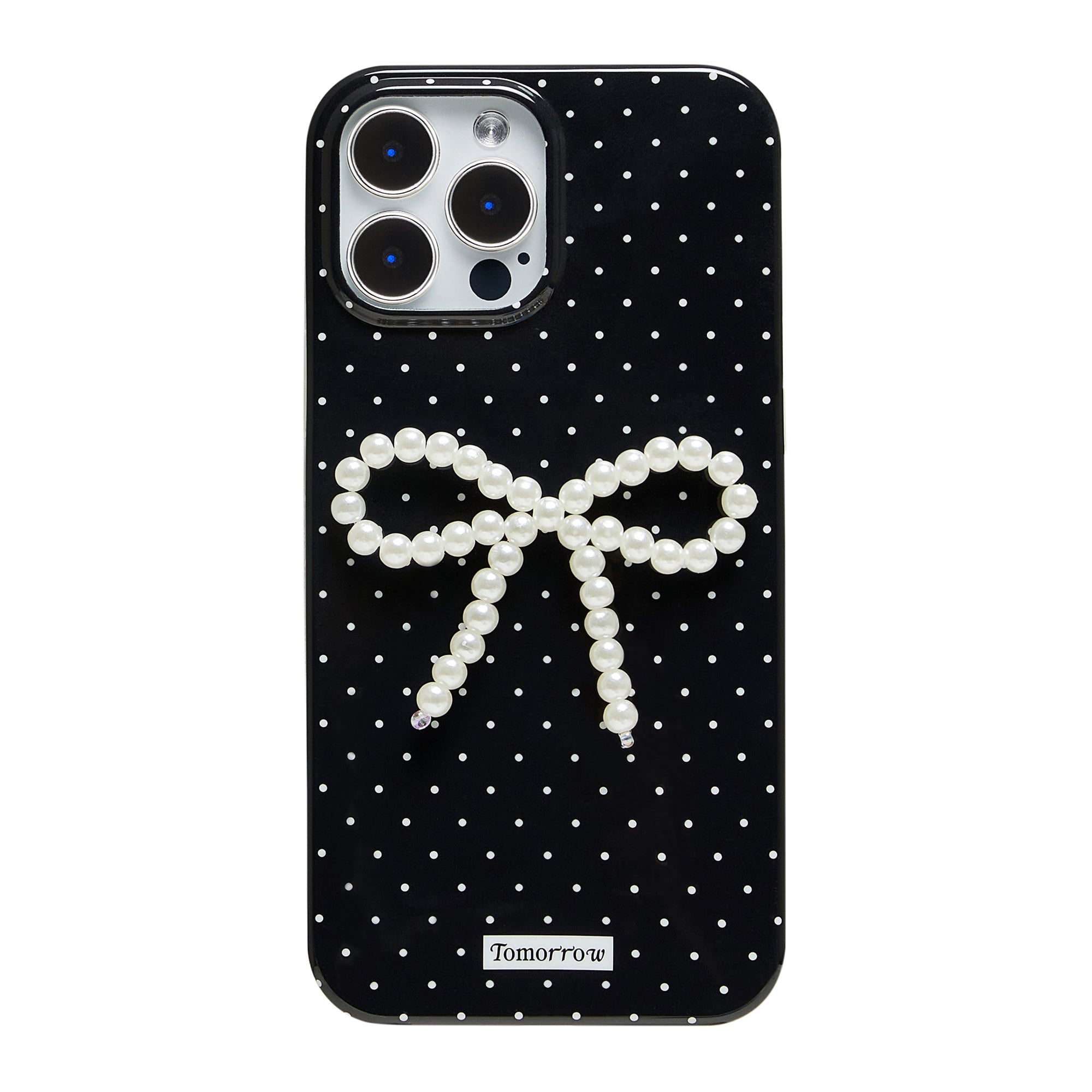 Pearly Bowknot Dotted Phone Case