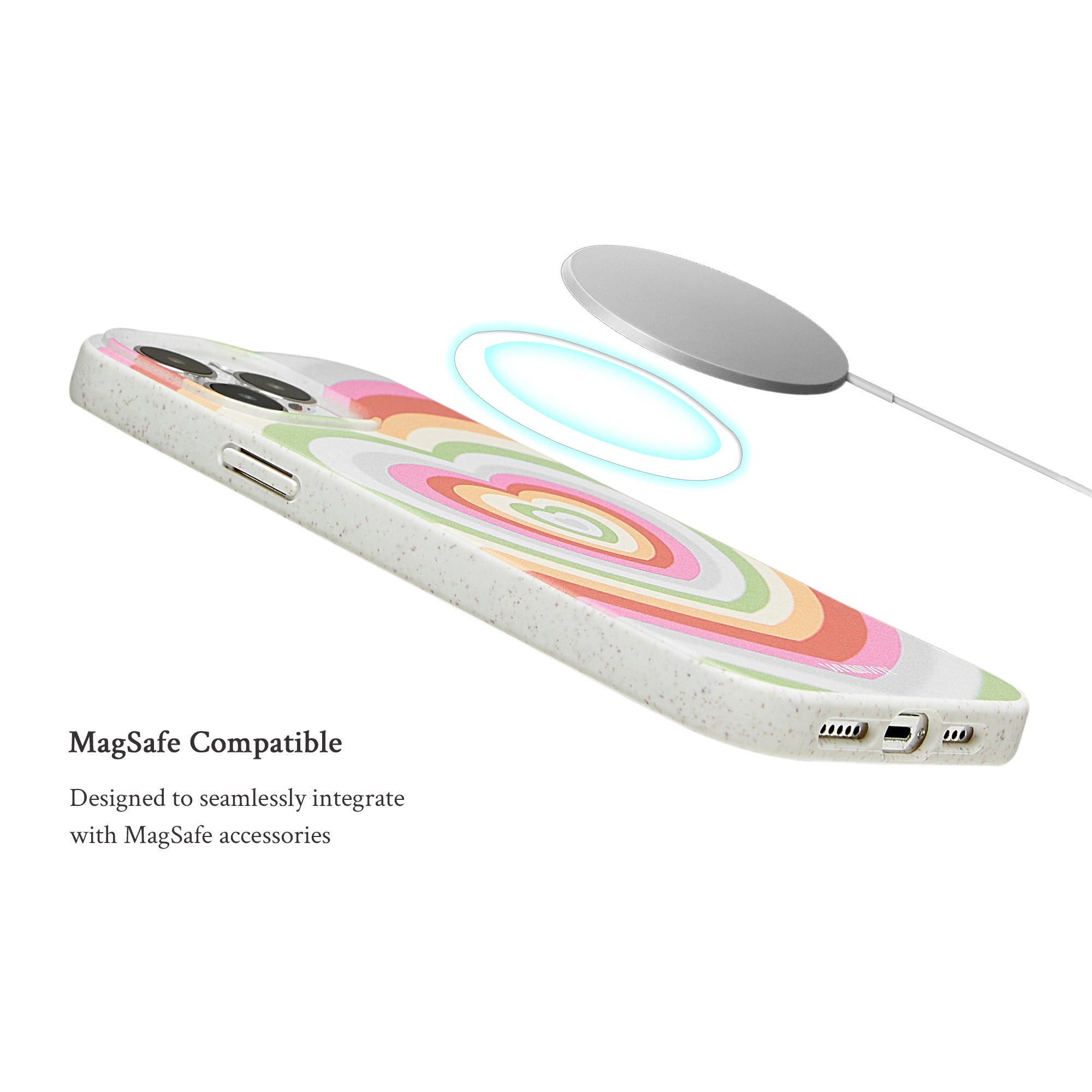 Rainbow Love Biodegradable MagSafe Phone Case