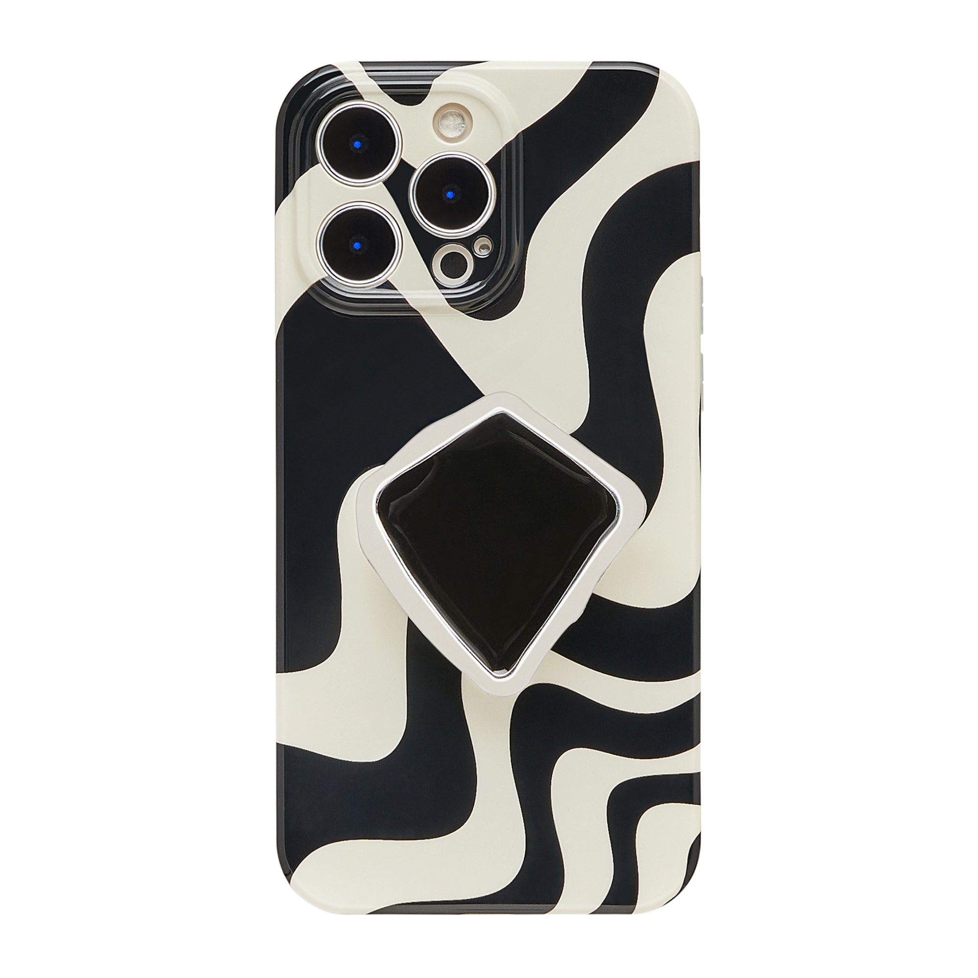 Striped Phone Case with Geo Grip Stand