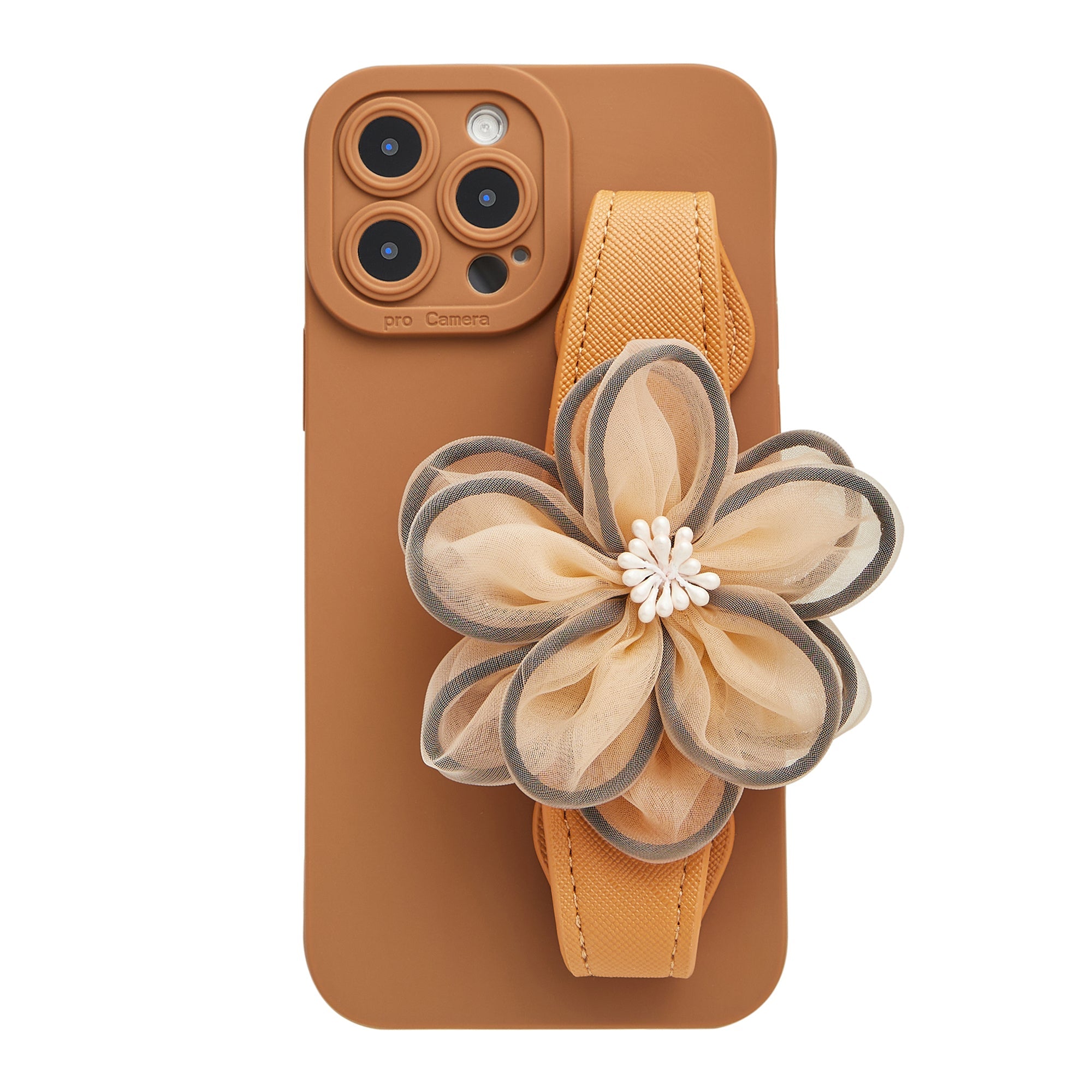 Cross-body Flower Wristlet Phone Case