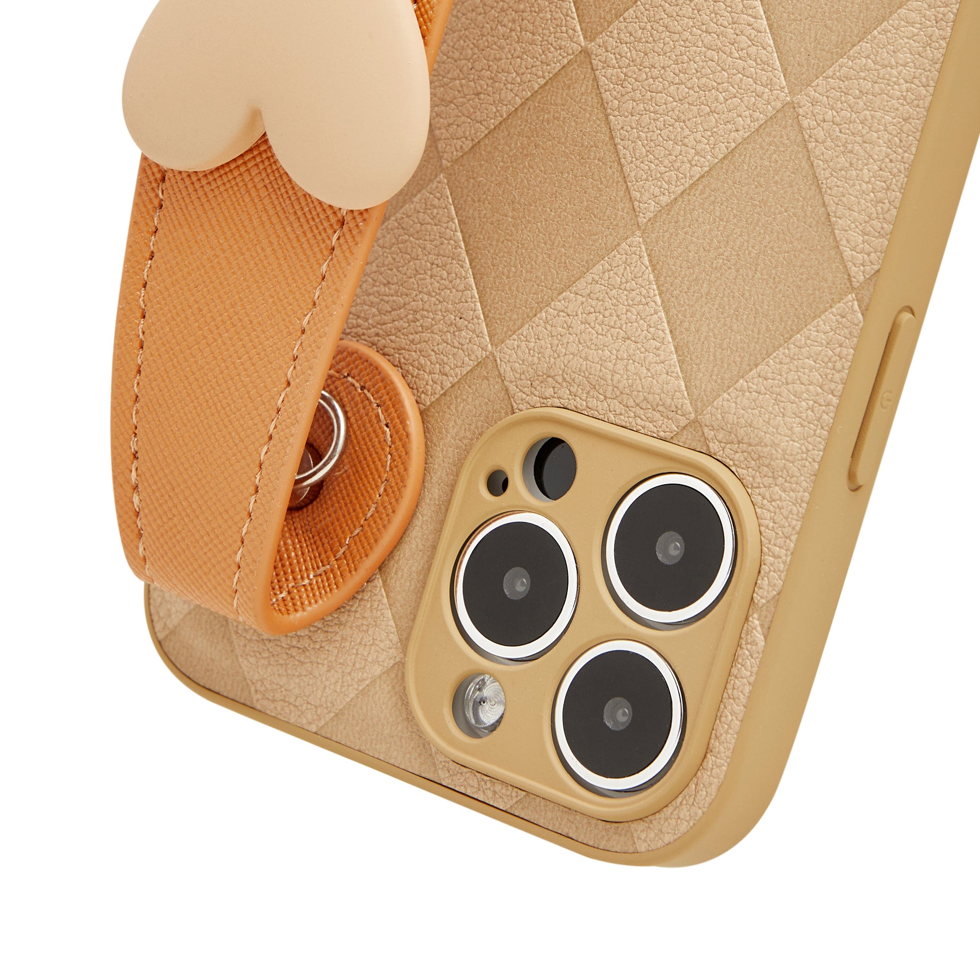 Diamond Patterned Wristlet Phone Case