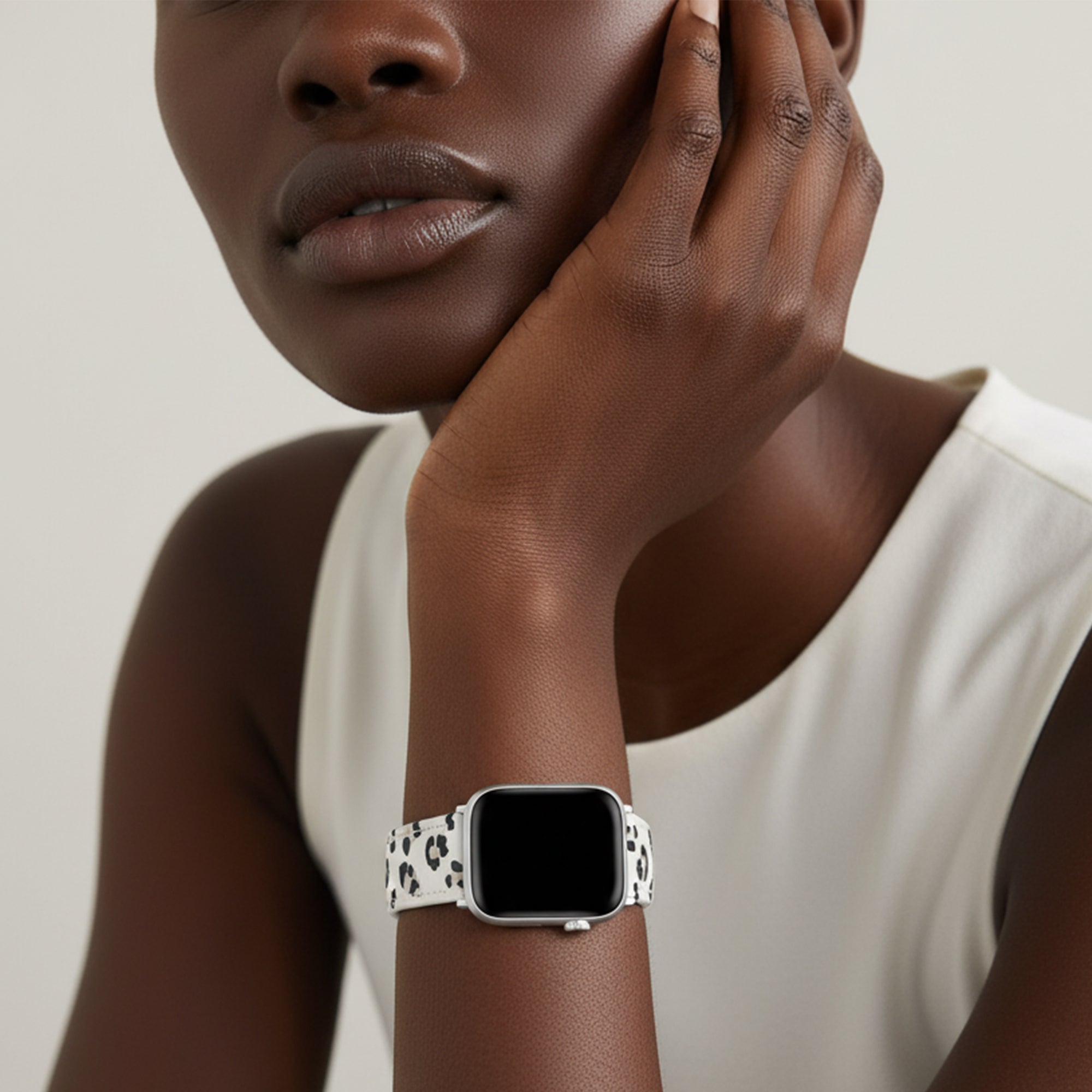 Women's Leopard Print Leather Watch Band for Apple Watch