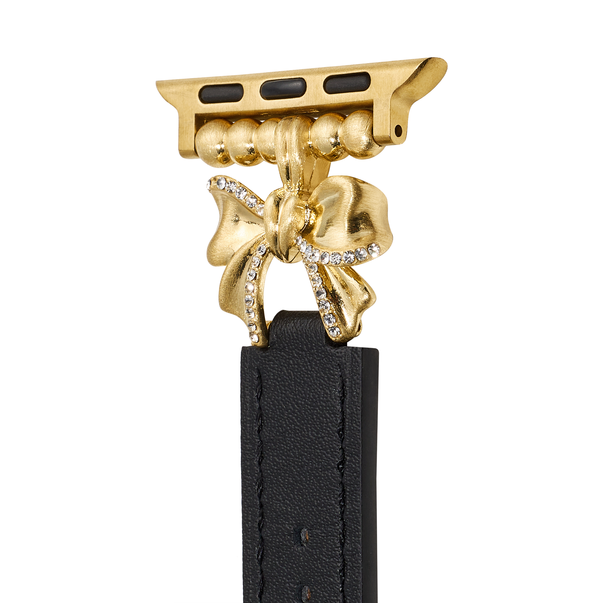 14k Gold / Platinum Plated Bowknot Leather Watch Band for Apple Watch