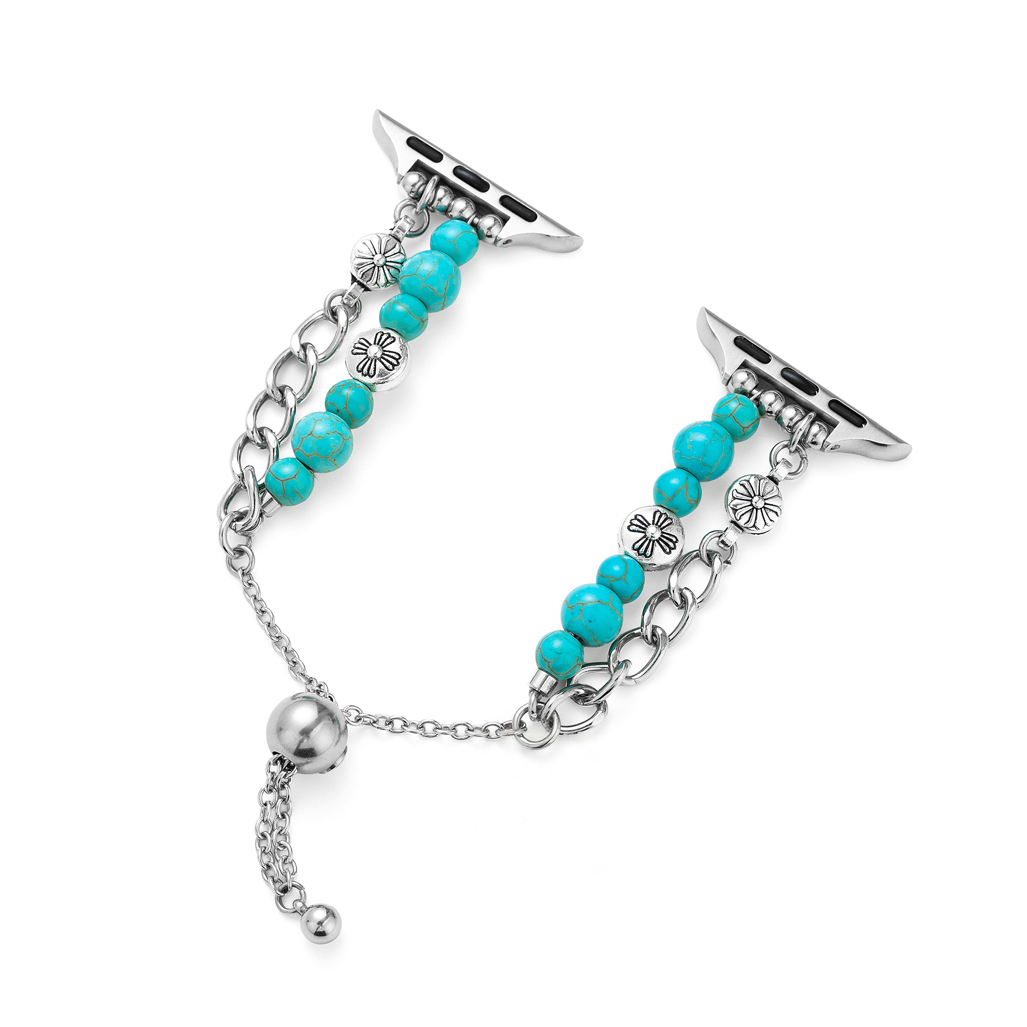Turquoise Beaded Watch Band for Xiaomi