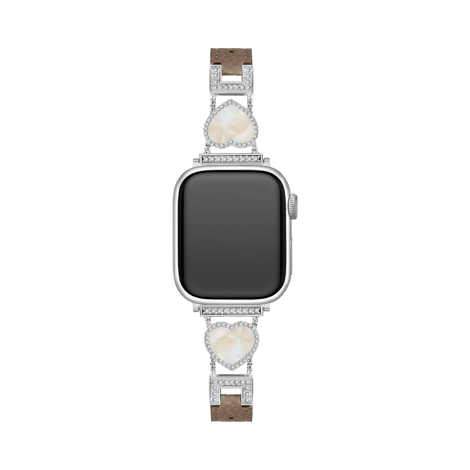 Love Sparkling Leather Watch Band for Fitbit