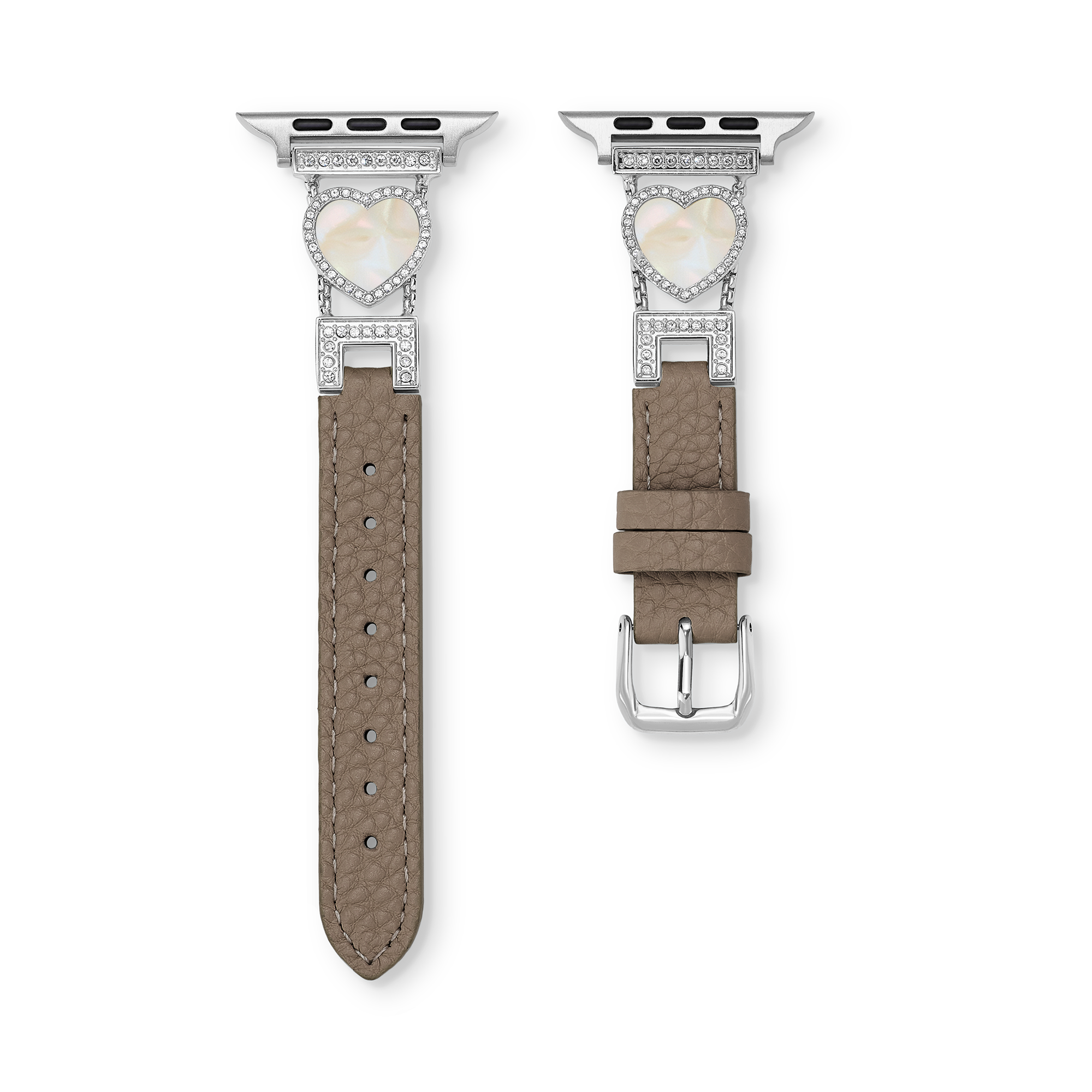 Love Funkelndes Lederarmband für Garmin
