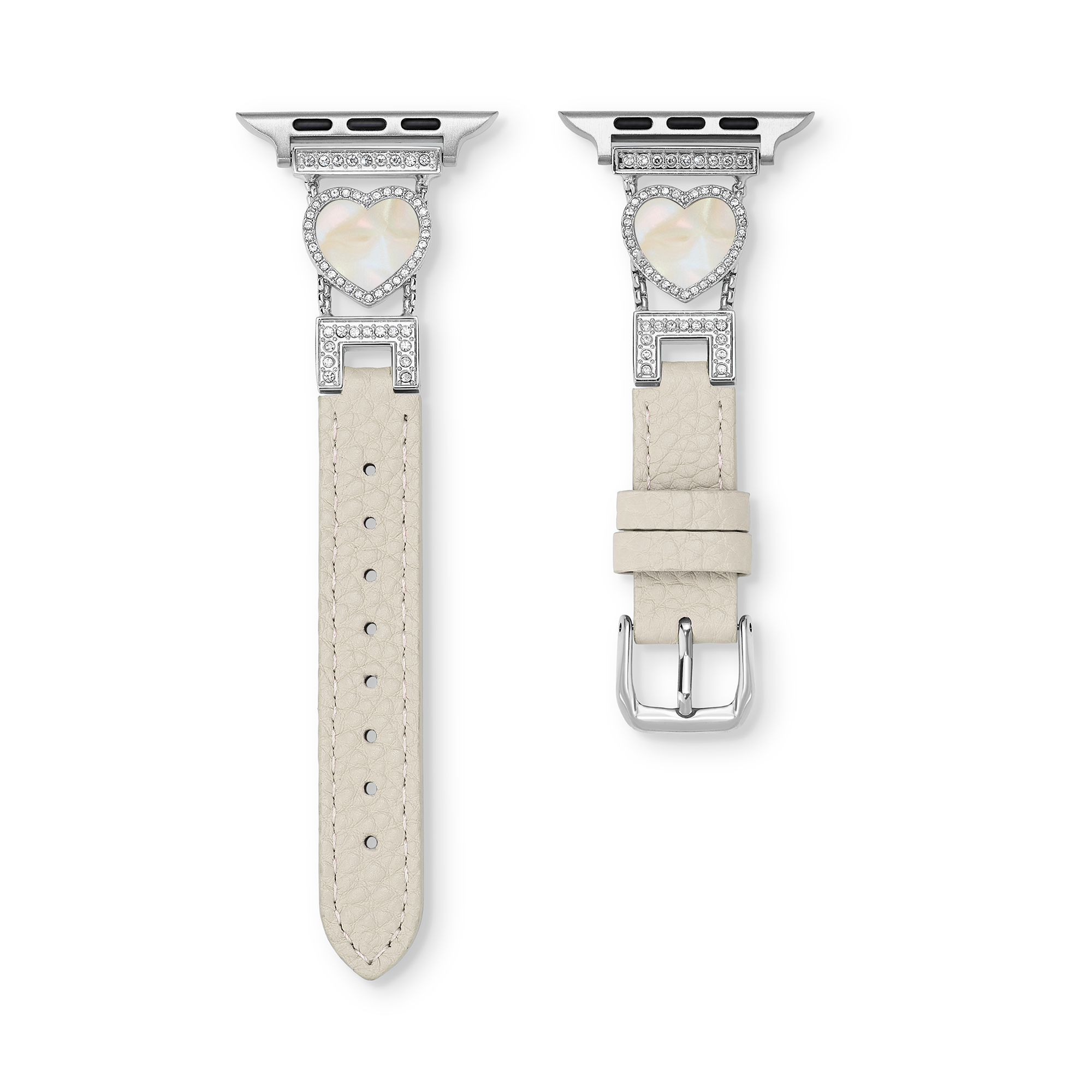 Love Funkelndes Lederarmband für Garmin