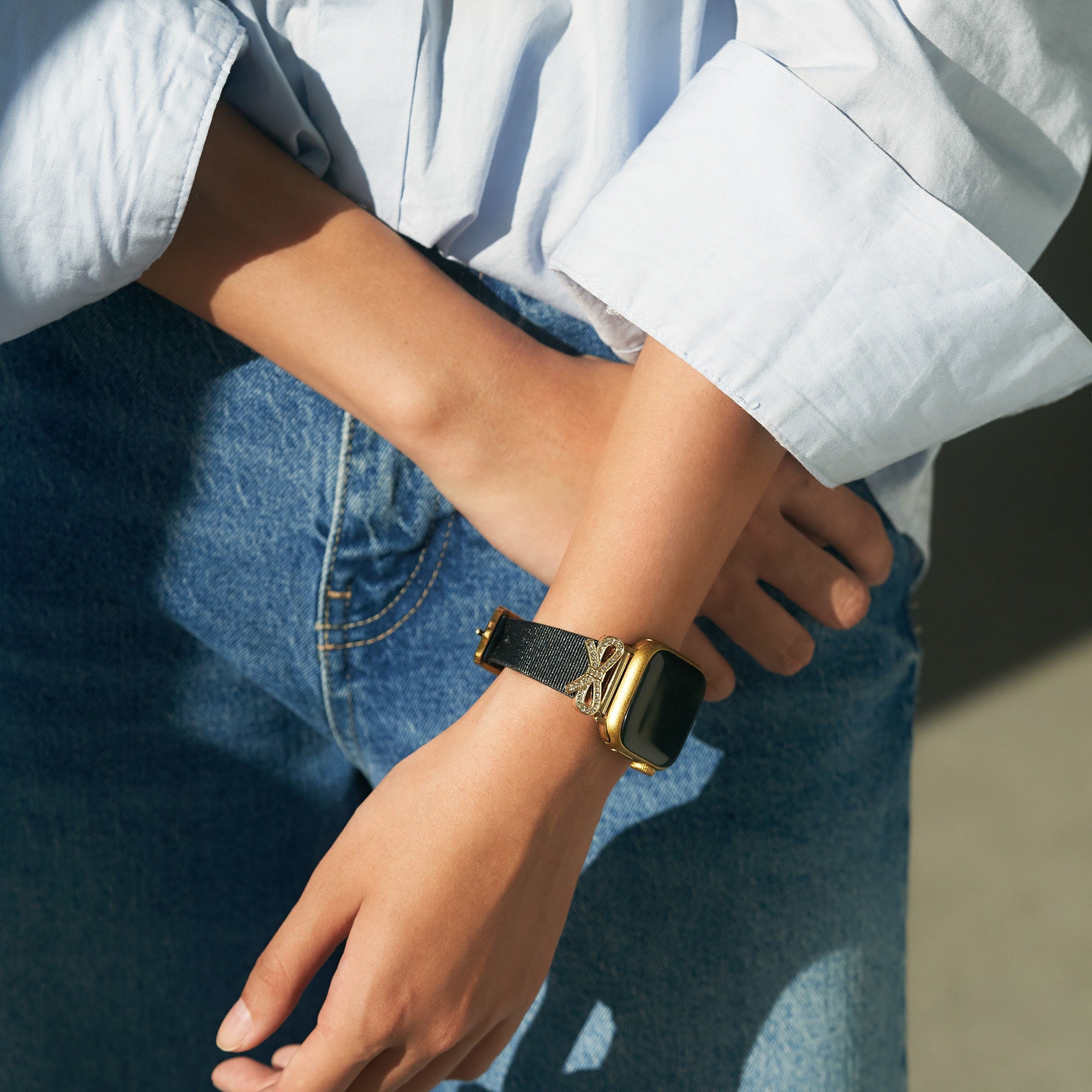 Apple Watch用クリスタル蝶結びウォッチバンド