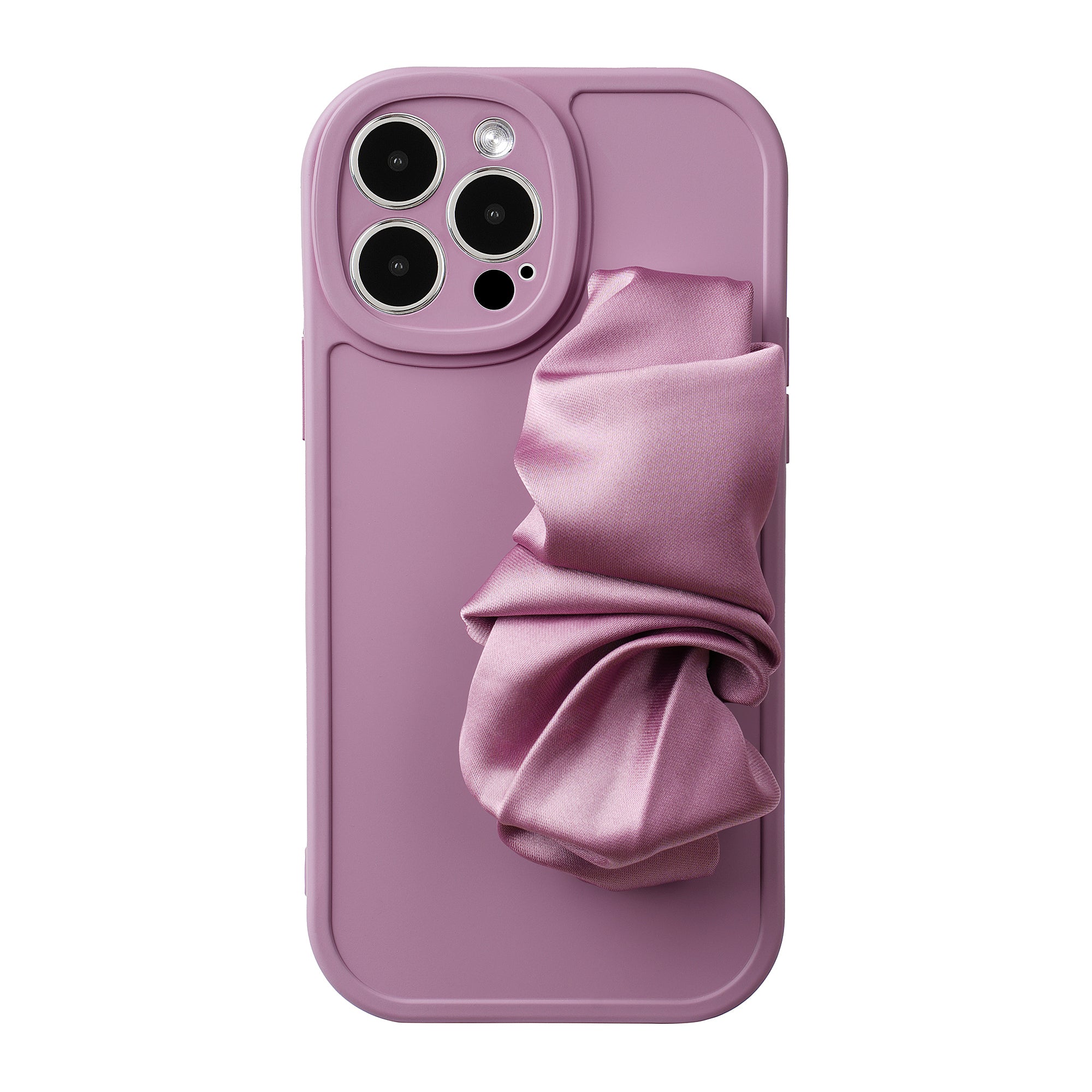 Solid Phone Case with Satin Wristlet