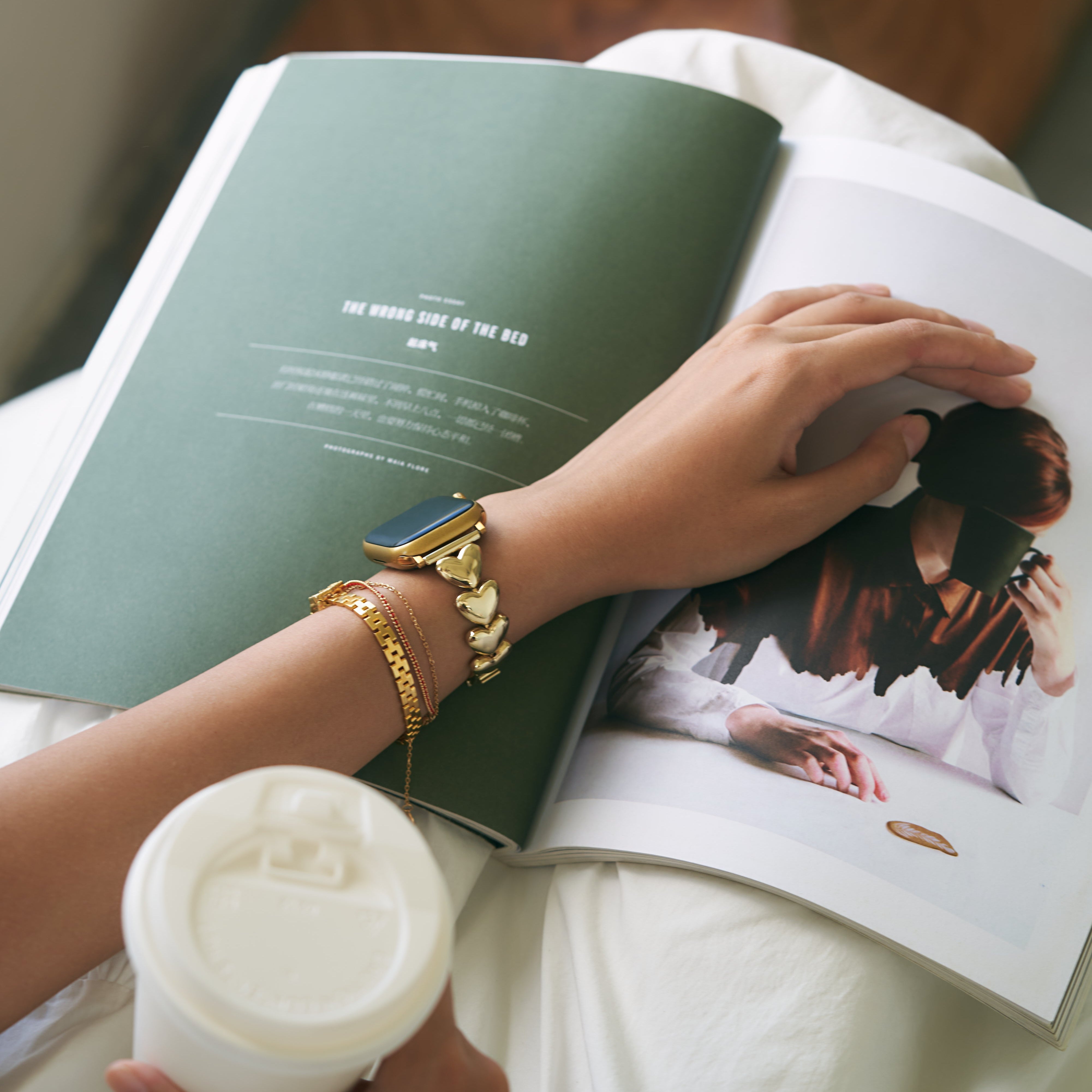 سوار ساعة Apple Watch المعدني المصقول Love