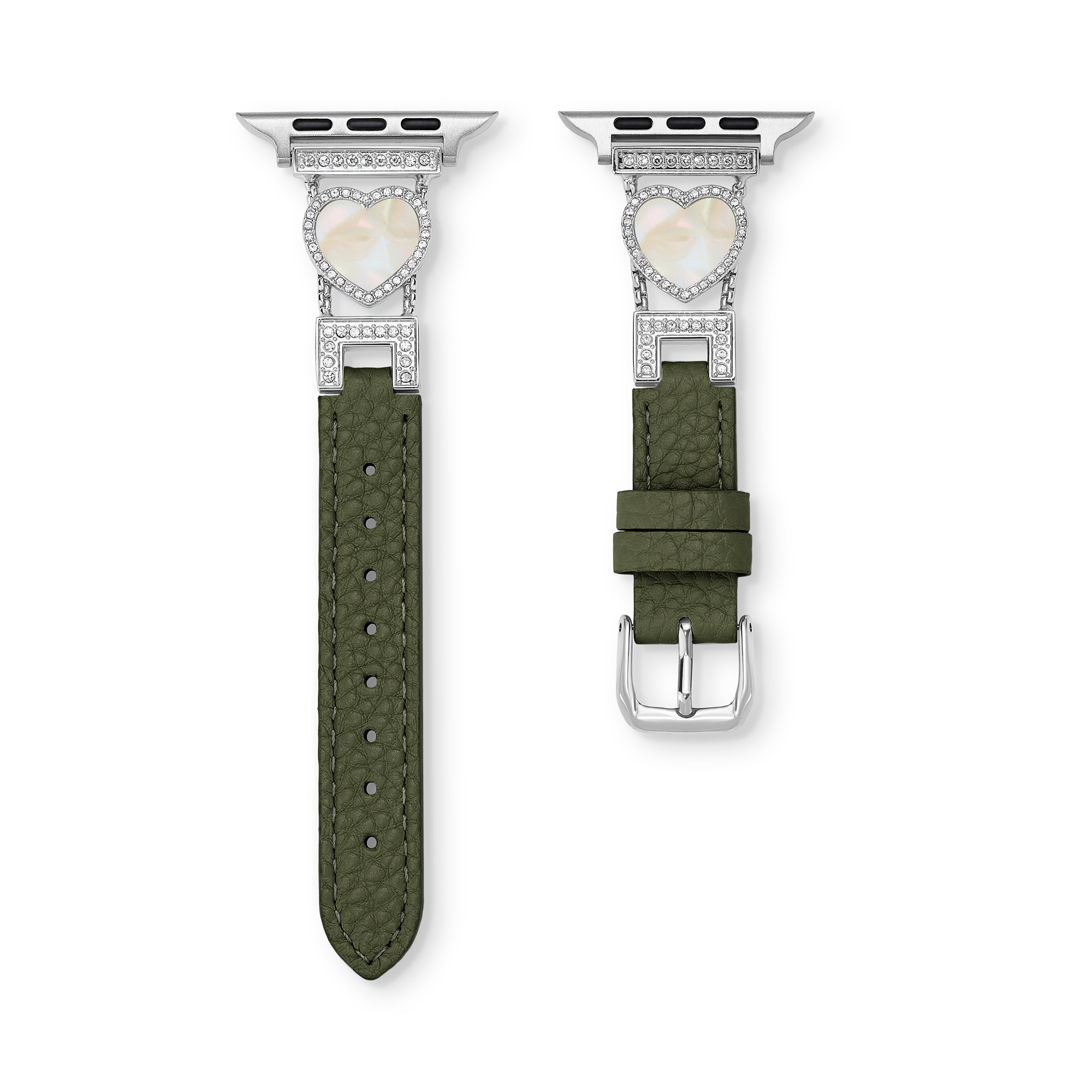 Love Funkelndes Lederarmband für Garmin
