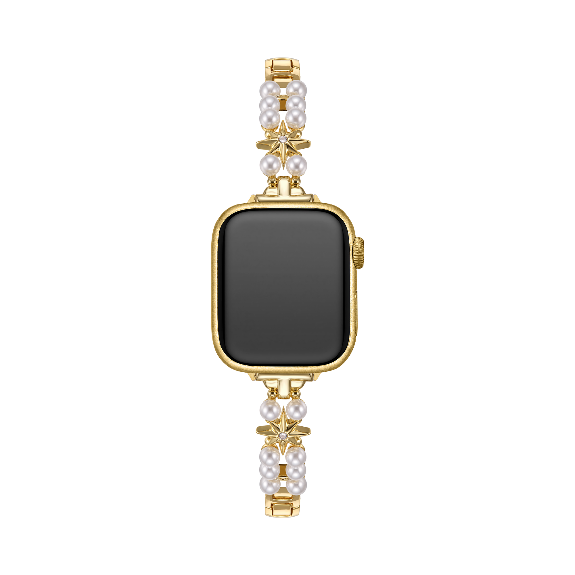 Gold Celestial Pearl Copper Watch Band for Women