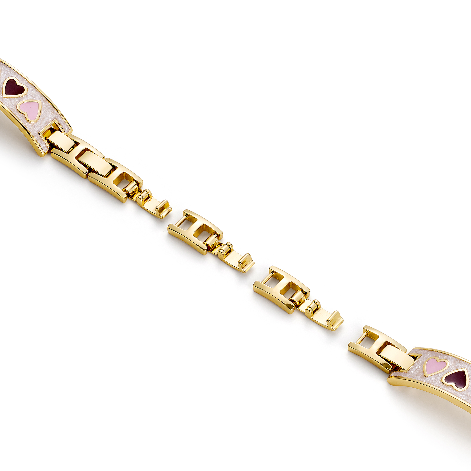 Heart Glow Enamel Copper Bracelet Watch Band for Apple Watch
