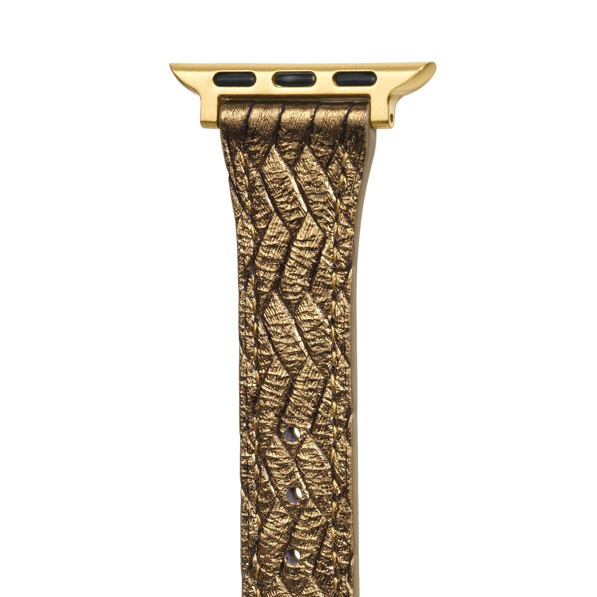 Woven Metallic Finish Leather Watch Band for Xiaomi