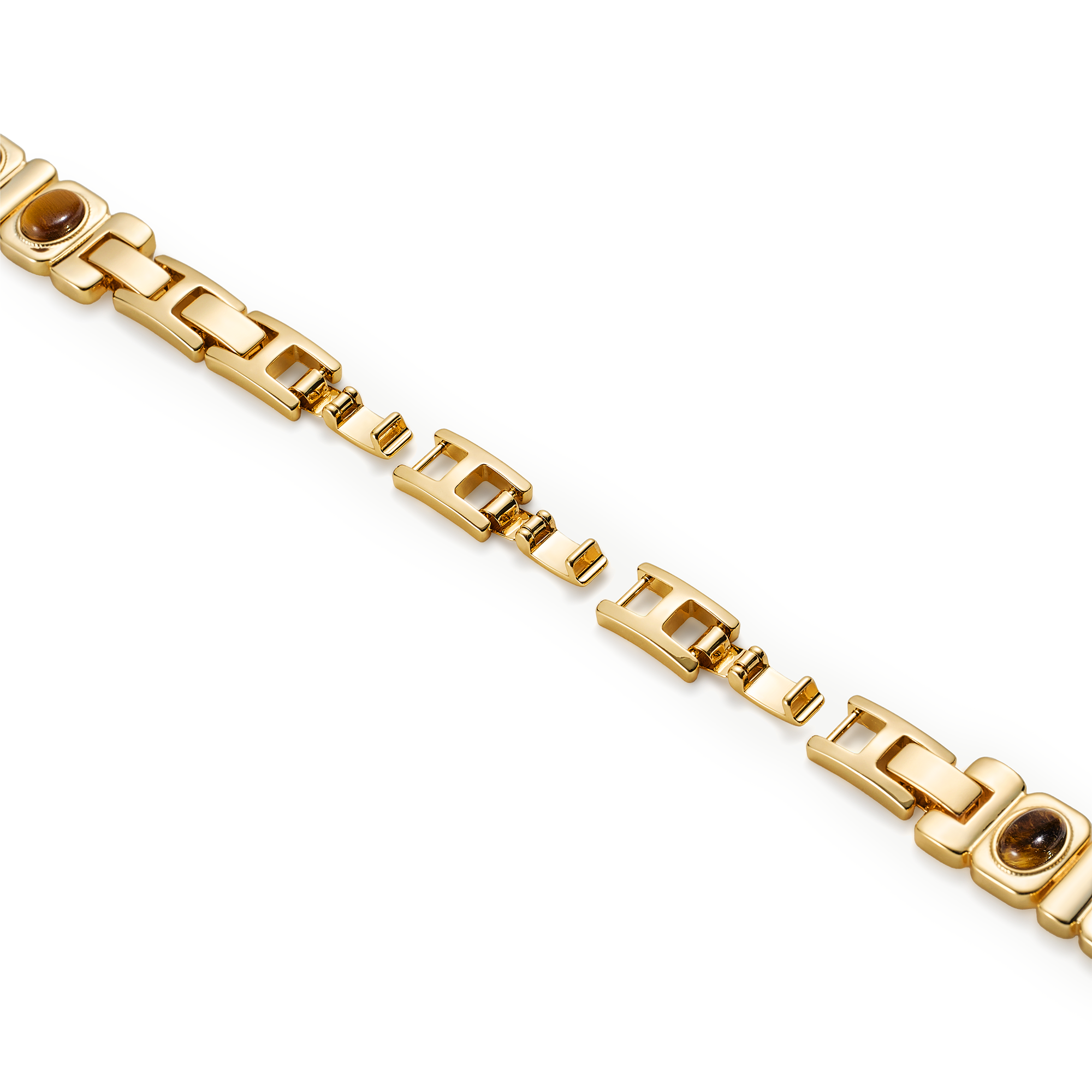 Tiger-Eye Stone Copper Watch Band for Garmin