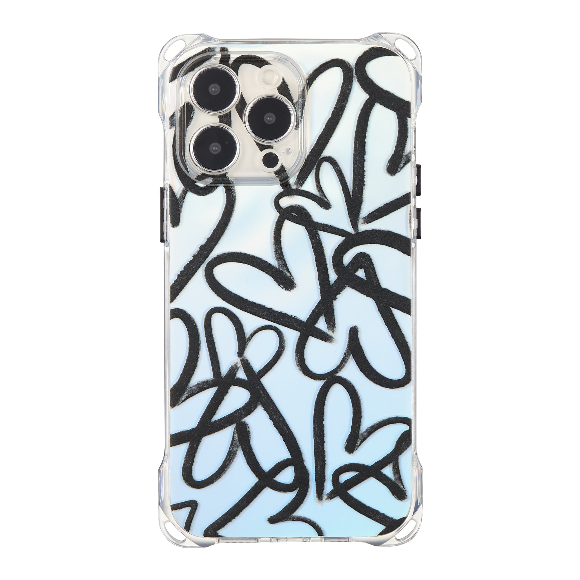WHIMVOY Heart Printed Laser Phone Case
