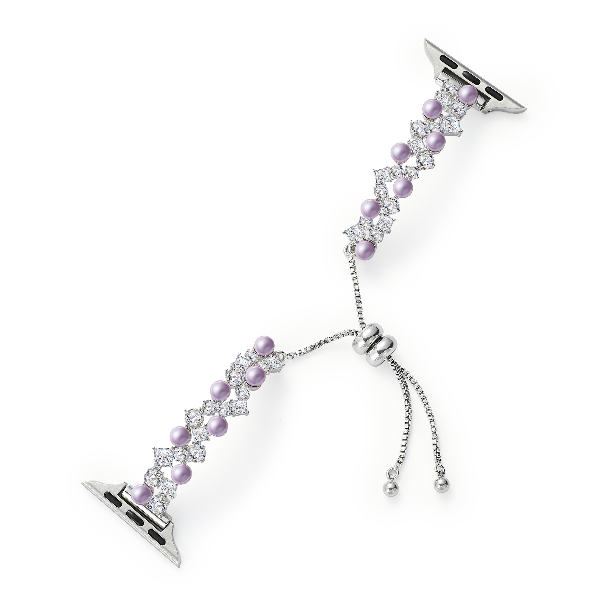 Platinum Plated Lavender Dream Watch Band for Apple Watch