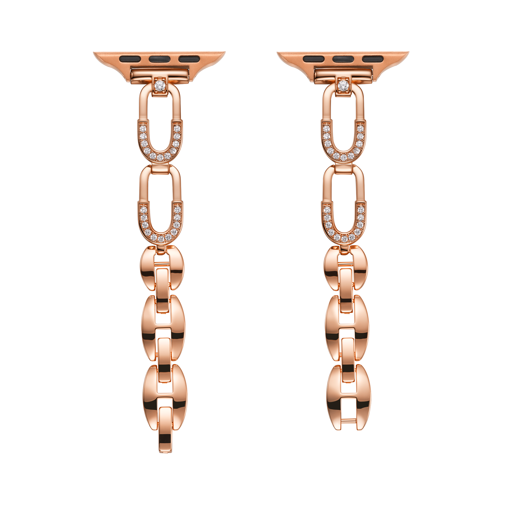 Zirkon Geflochtenes Kupferarmband für Apple Watch