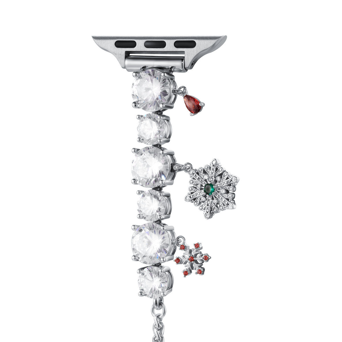 Snowflake Charm Zircon Copper Watch Band for Apple Watch