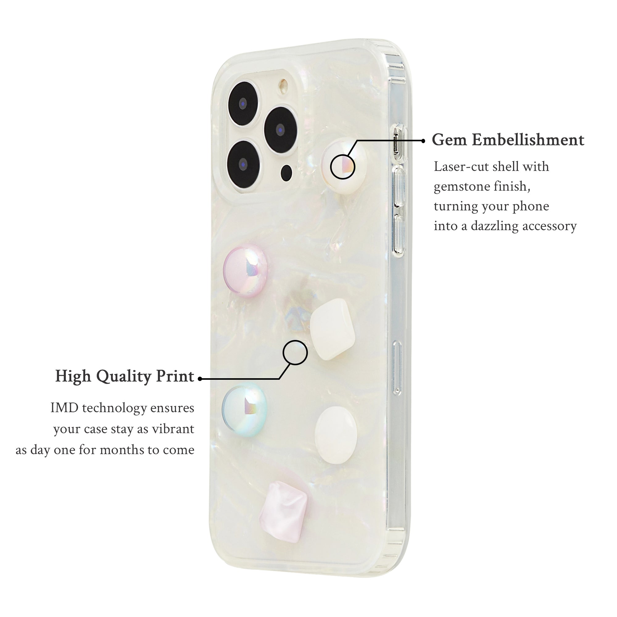 Gem Embellished Oceanic Phone Case