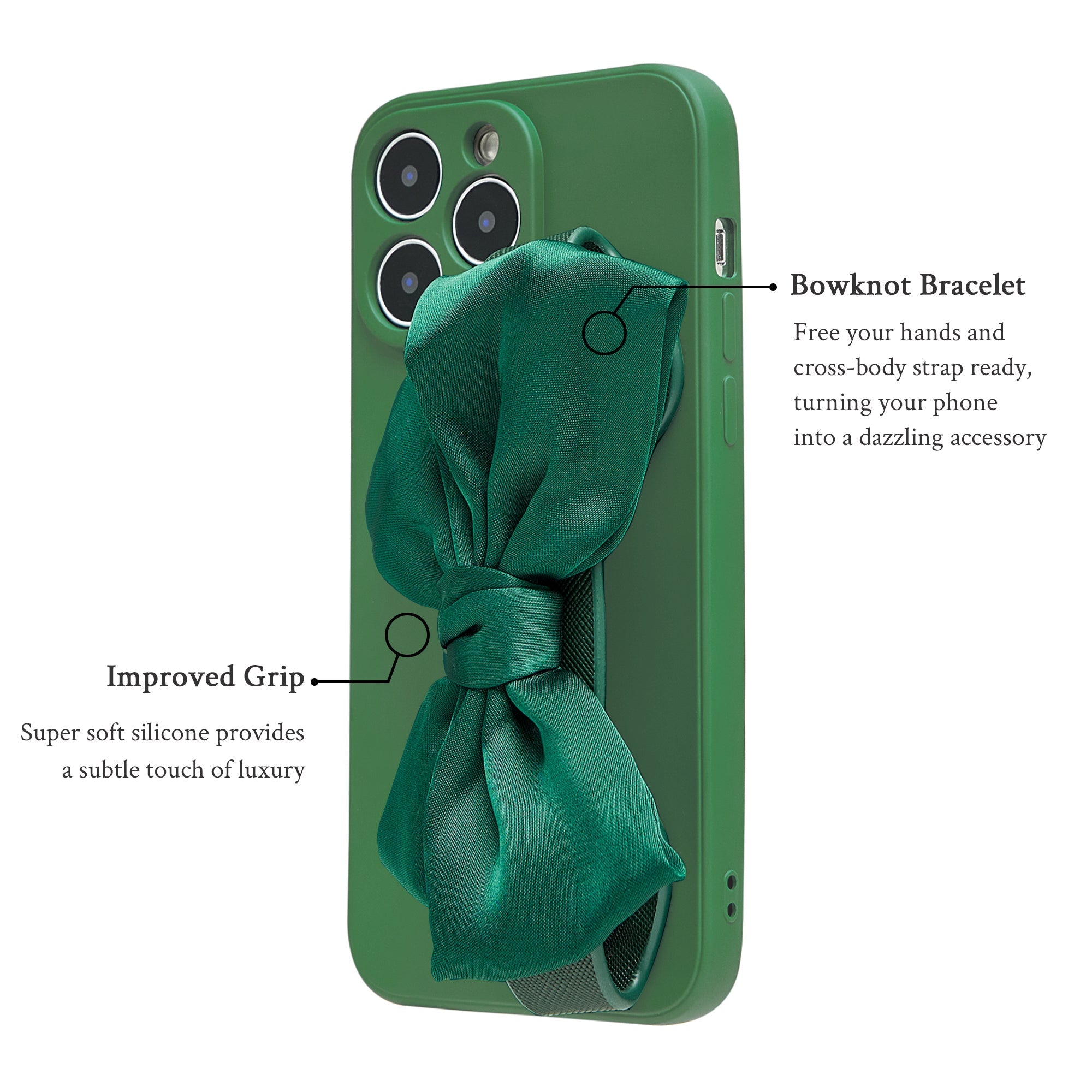 Cross-body Bowknot Wristlet Phone Case