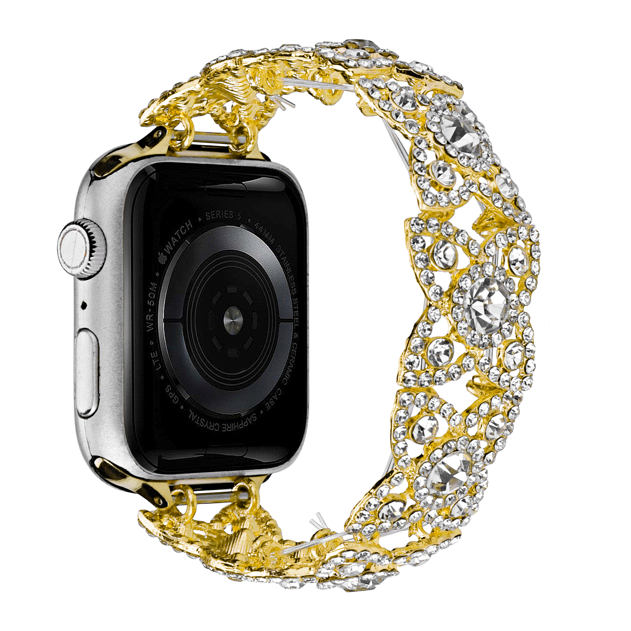 Rhinestone Flower Elastic Watch Bracelet for Garmin