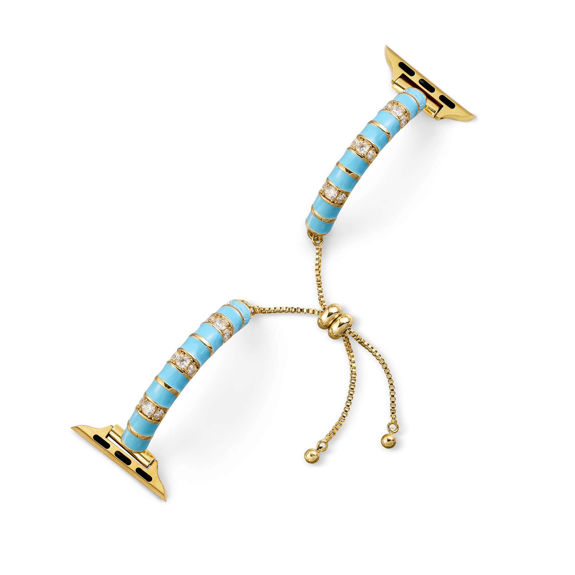 14k Gold / Platinum Plated Enameling Copper Watch Band for Apple Watch