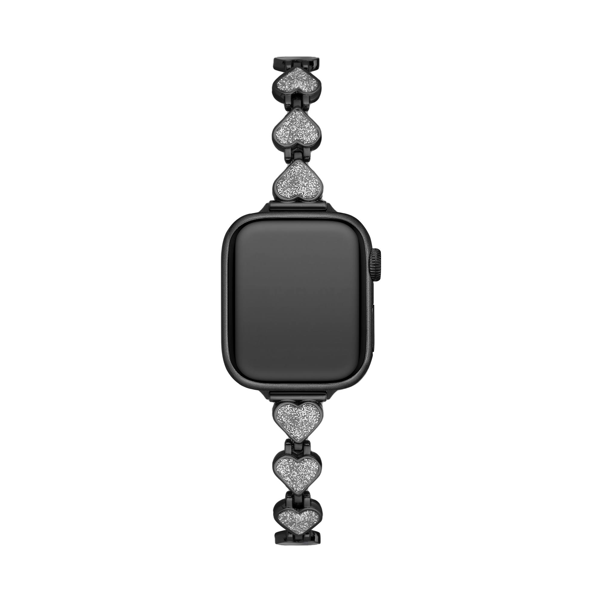 Glitzernde Liebe-Metall-Uhrenarmband für Fitbit